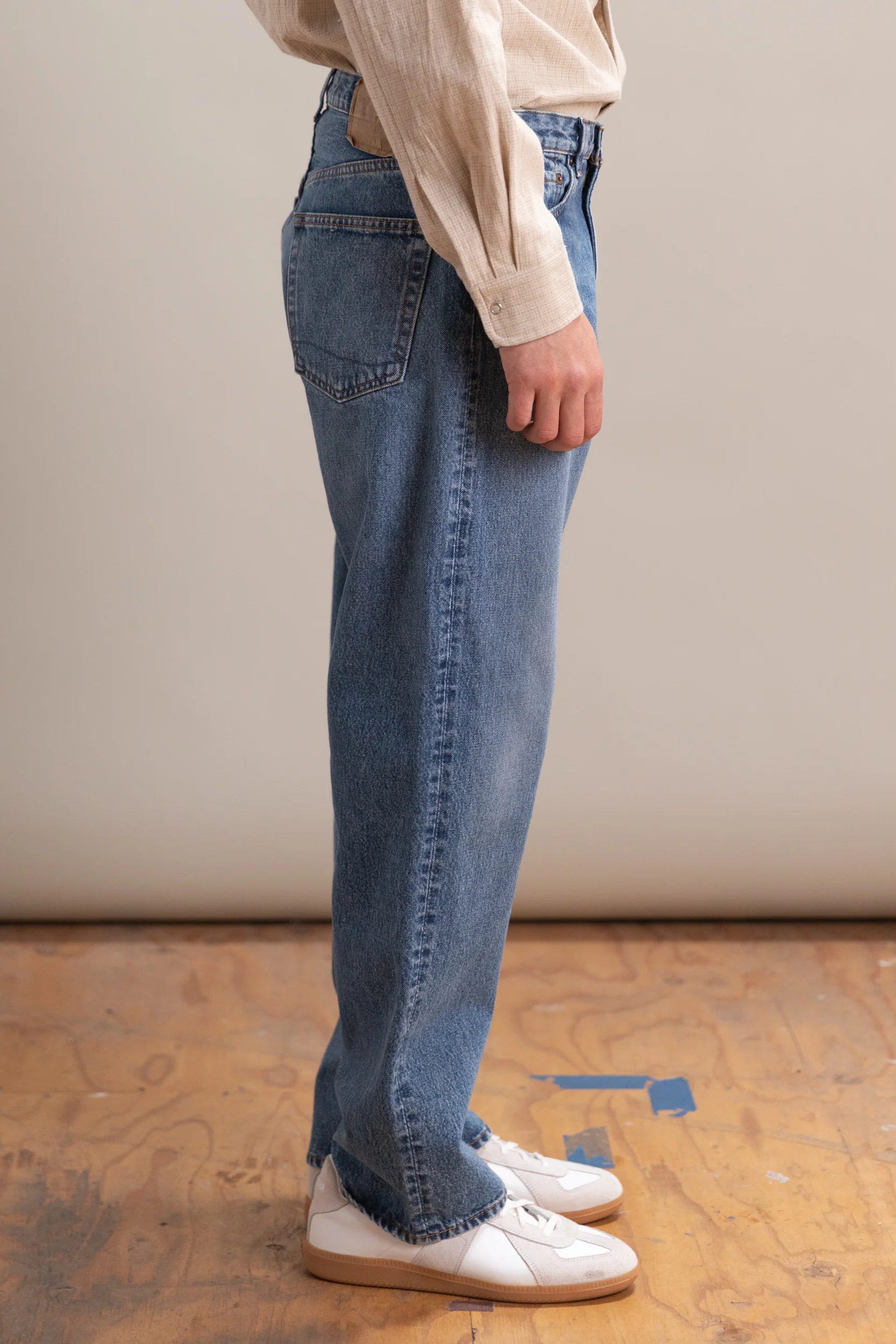 101 DAD'S FIT PANTS IN USED DENIM - Image 7