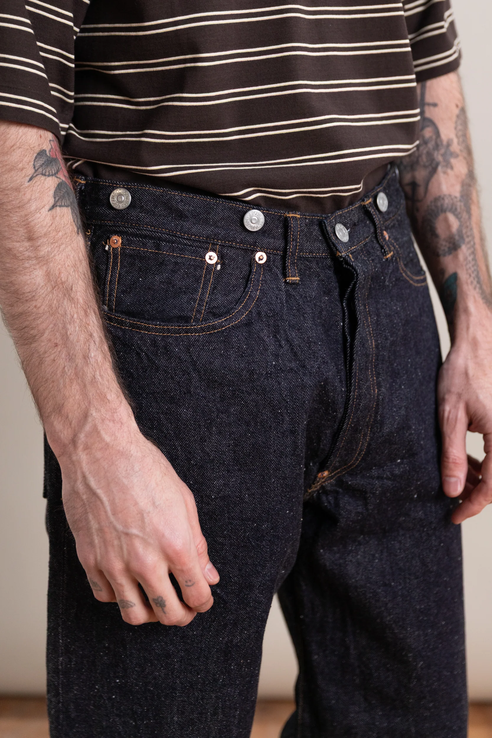 1930 STRAIGHT DENIM PANTS IN INDIGO ONE WASH - Image 2