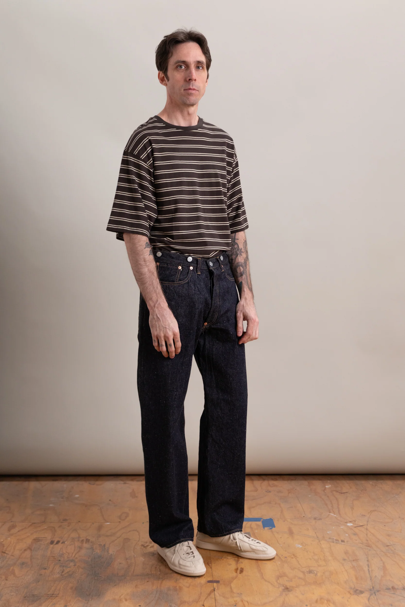 1930 STRAIGHT DENIM PANTS IN INDIGO ONE WASH - Image 3