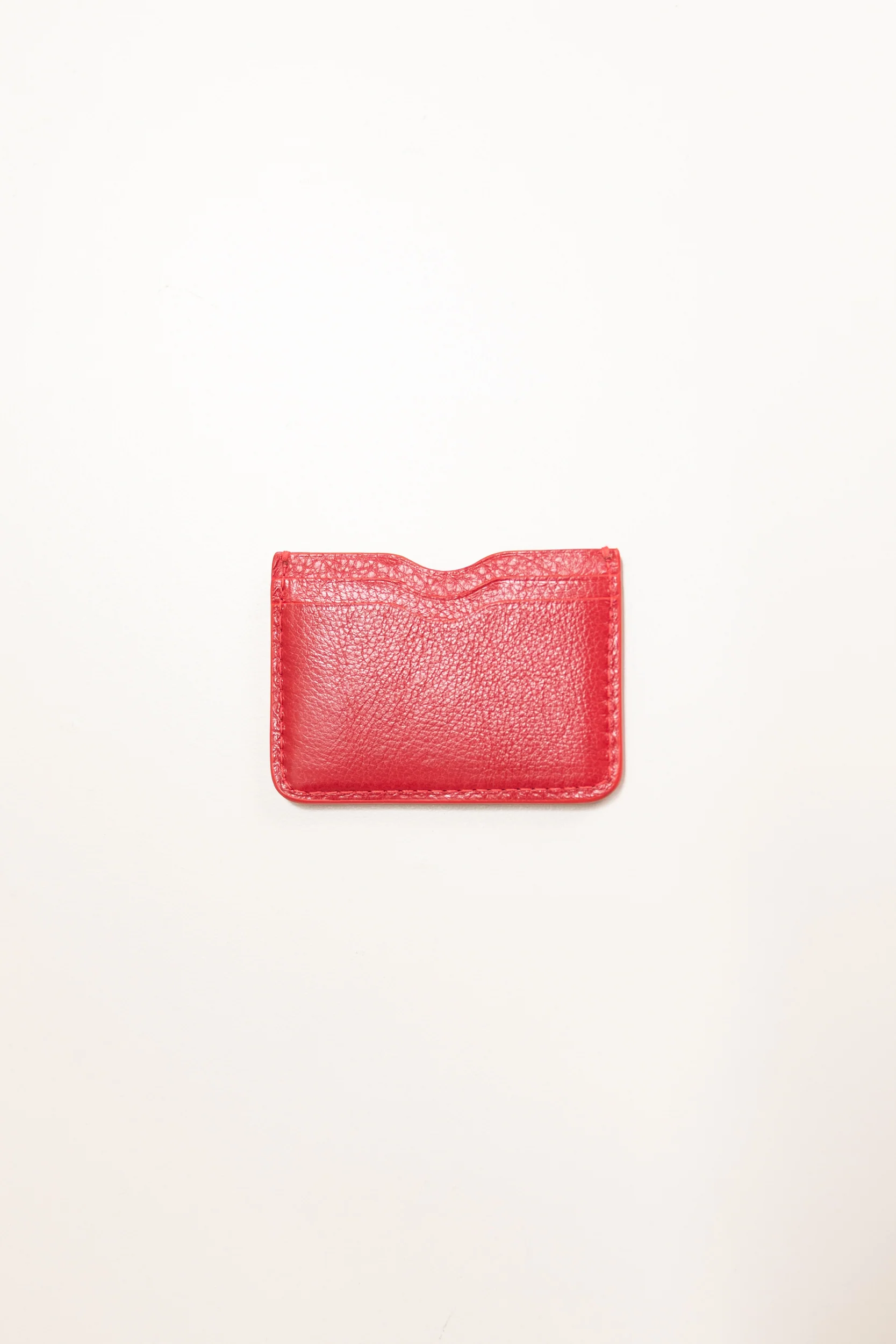 AKIRA WALLET IN CARMINE MILLED LEATHER - Image 3