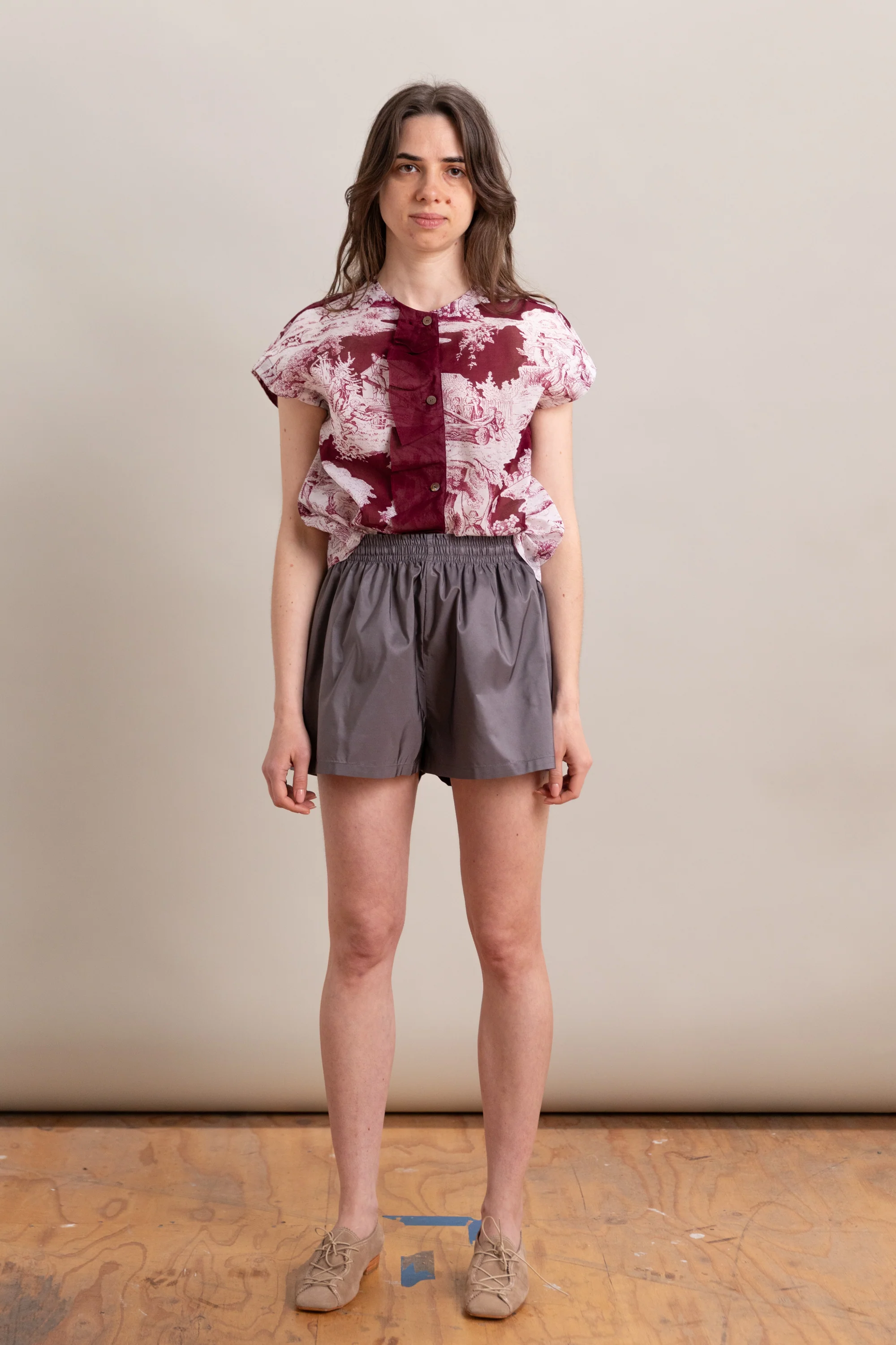 ASA SHORT IN METAL SILK TAFFETA