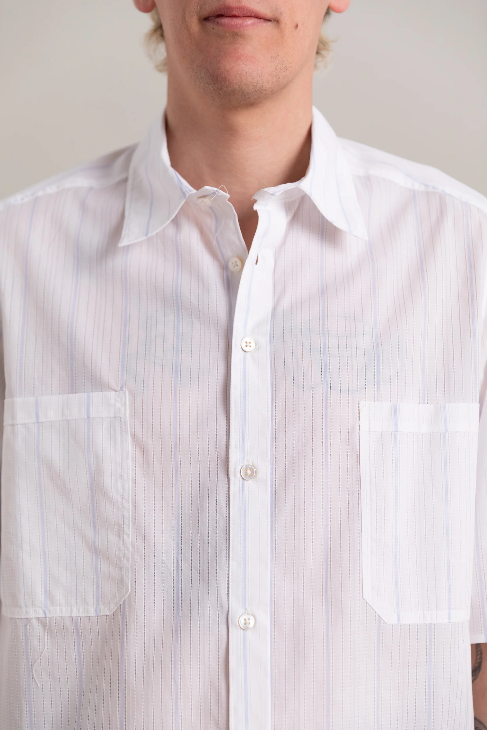 BOXY SHIRT IN BLUE STRIPE - Image 6