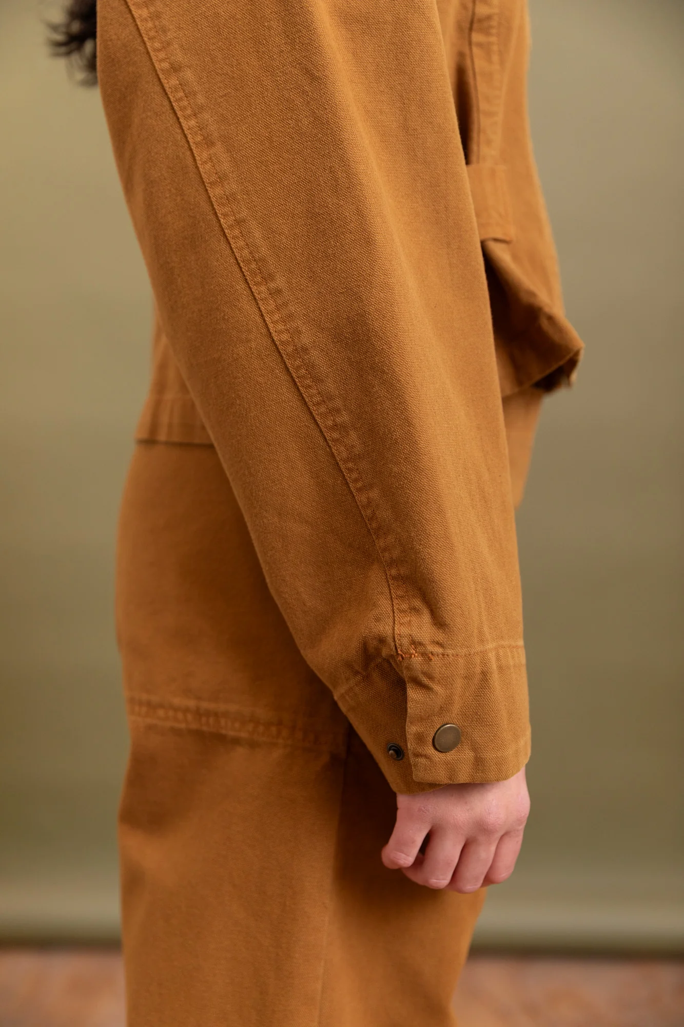 BRITELL JACKET IN GOLD COTTON CANVAS - Image 9