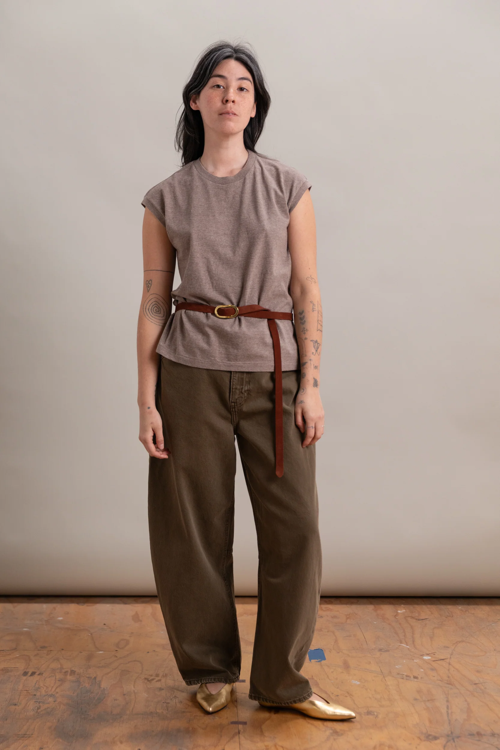 BRUNI BELT IN WHISKY RENOBUCK SUEDE - Image 2