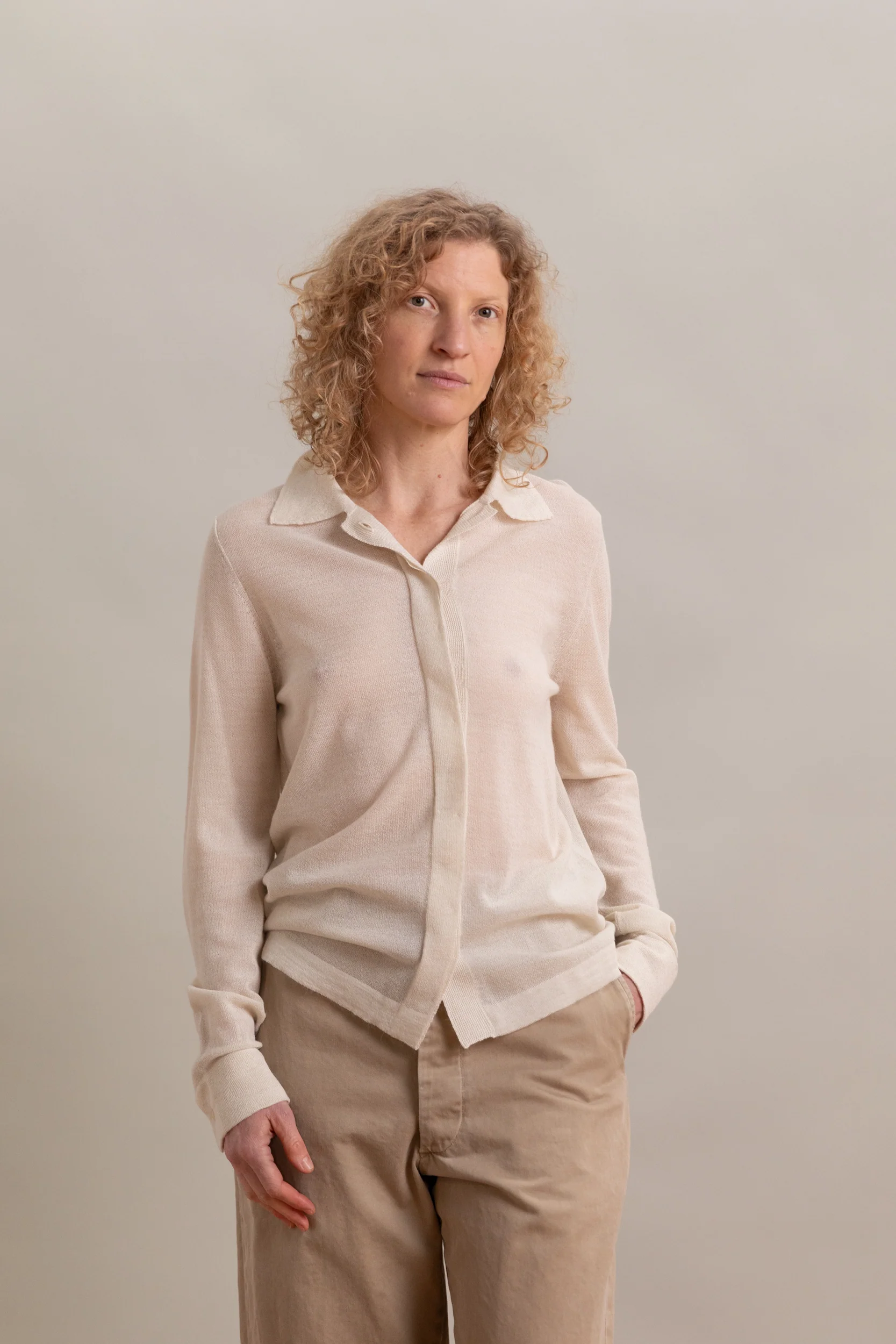 CALMA SHIRT IN CREAM ALPASILK