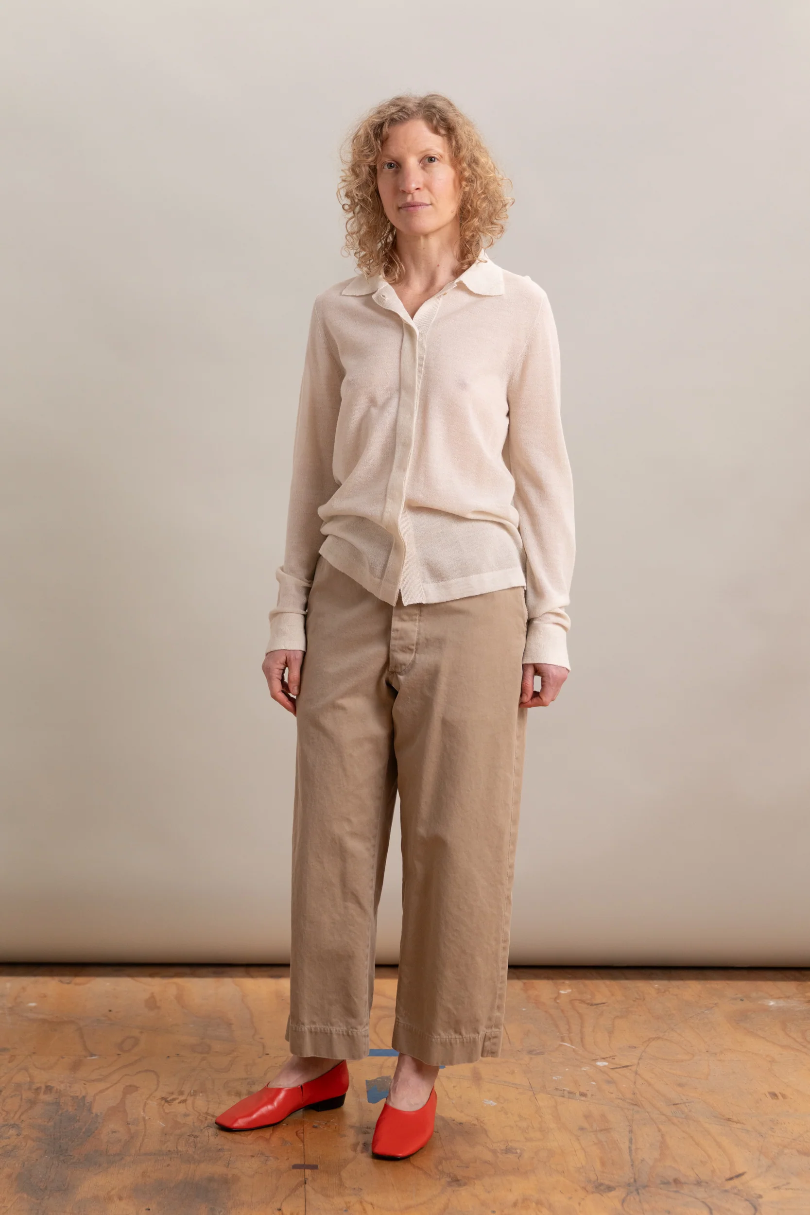 CALMA SHIRT IN CREAM ALPASILK - Image 3