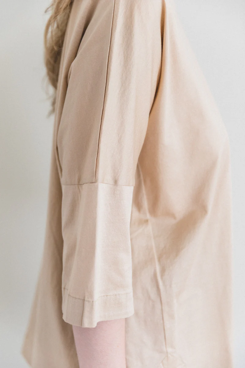CAMISOLE TEE SHIRT IN BEIGE COTTON JERSEY - Image 8