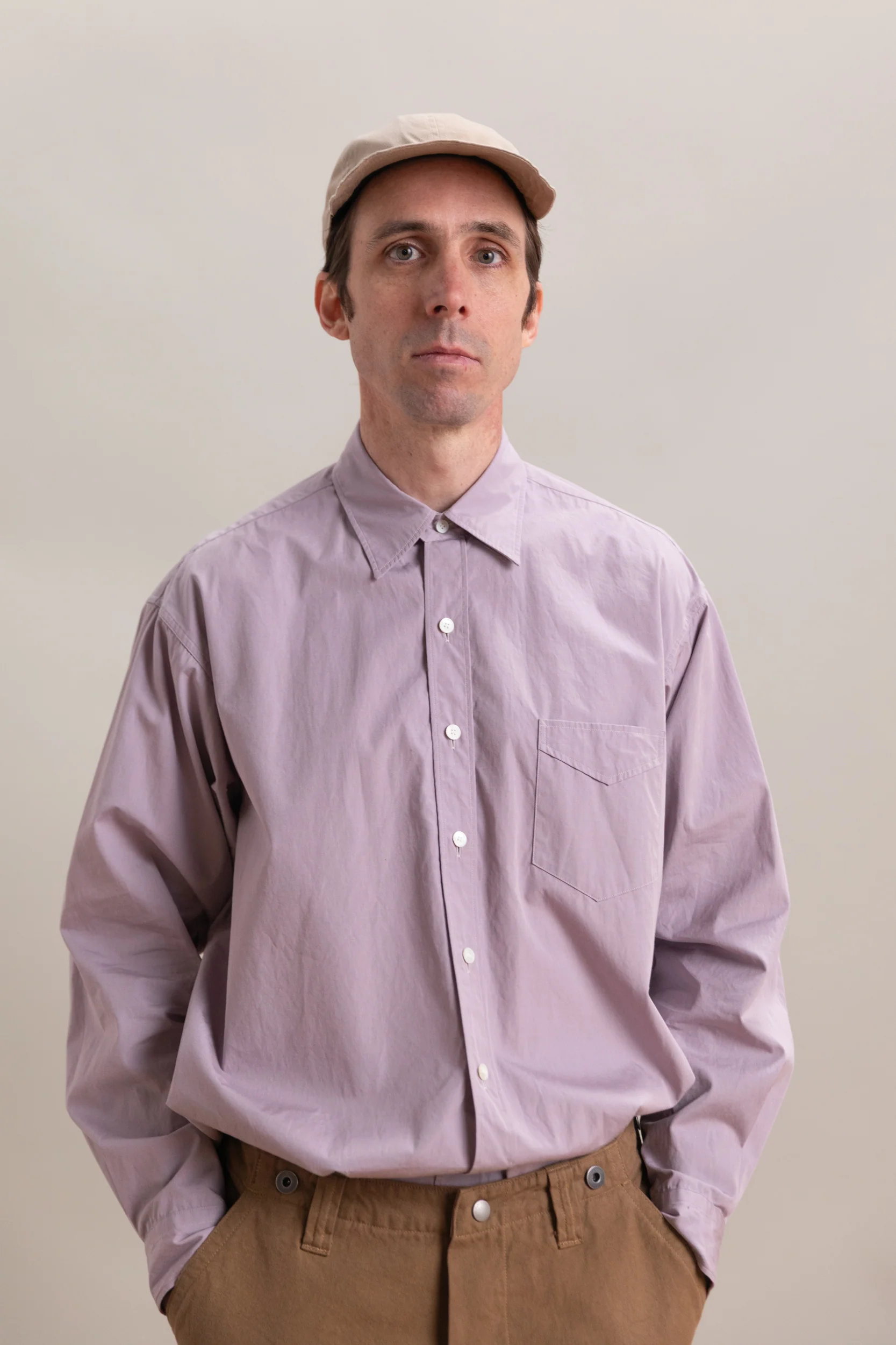 CAP IN SAND COTTON TWILL - Image 3