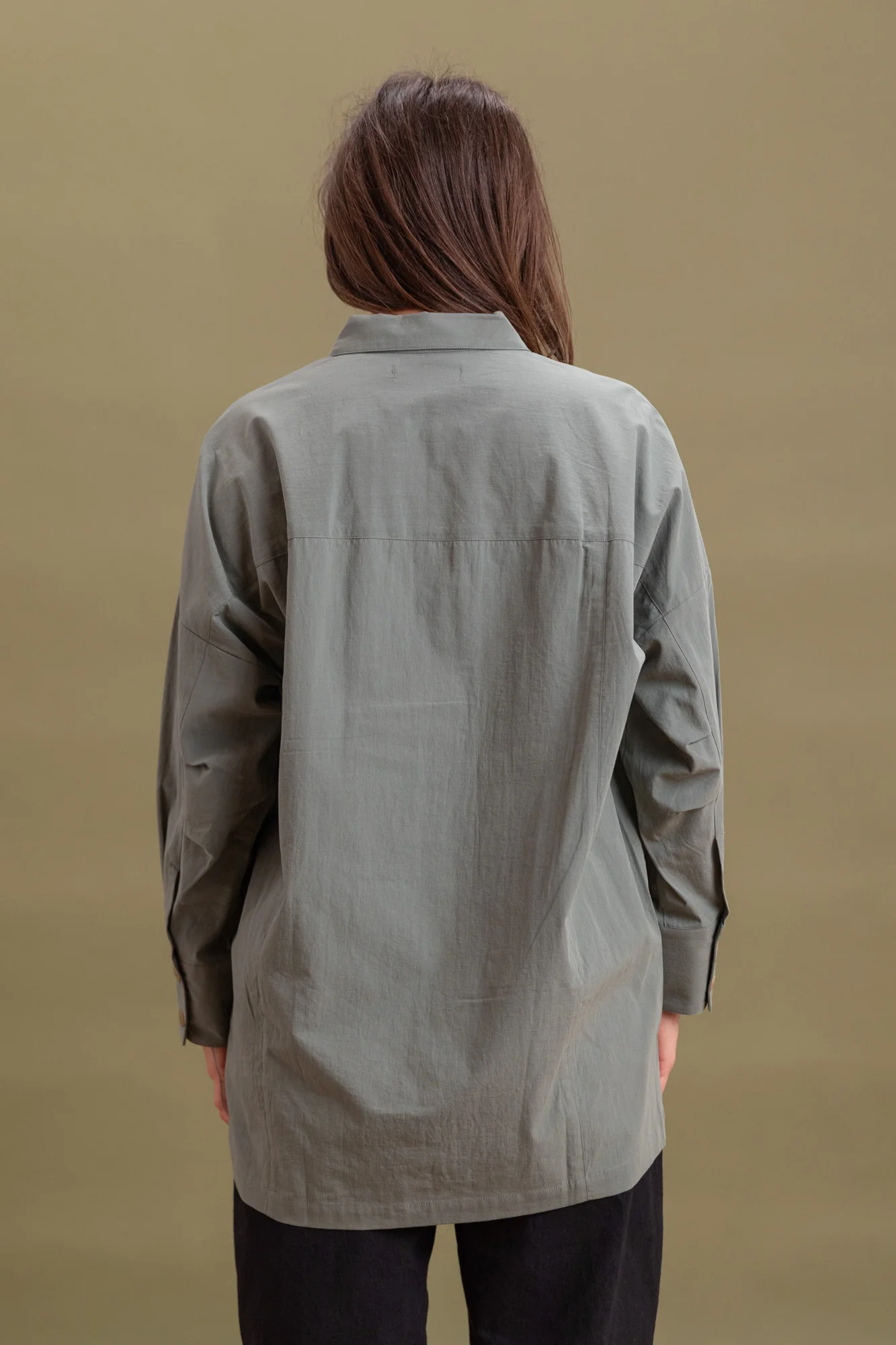 PLEIN LONG SLEEVE SHIRT IN OLIVE - Image 5