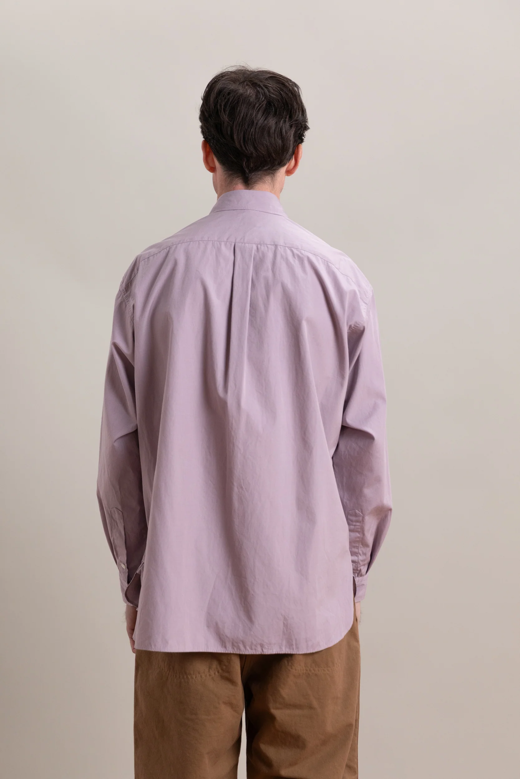 CLASSIC DRESS SHIRT IN LILAC COTTON HAKEME CHAMBRAY - Image 4