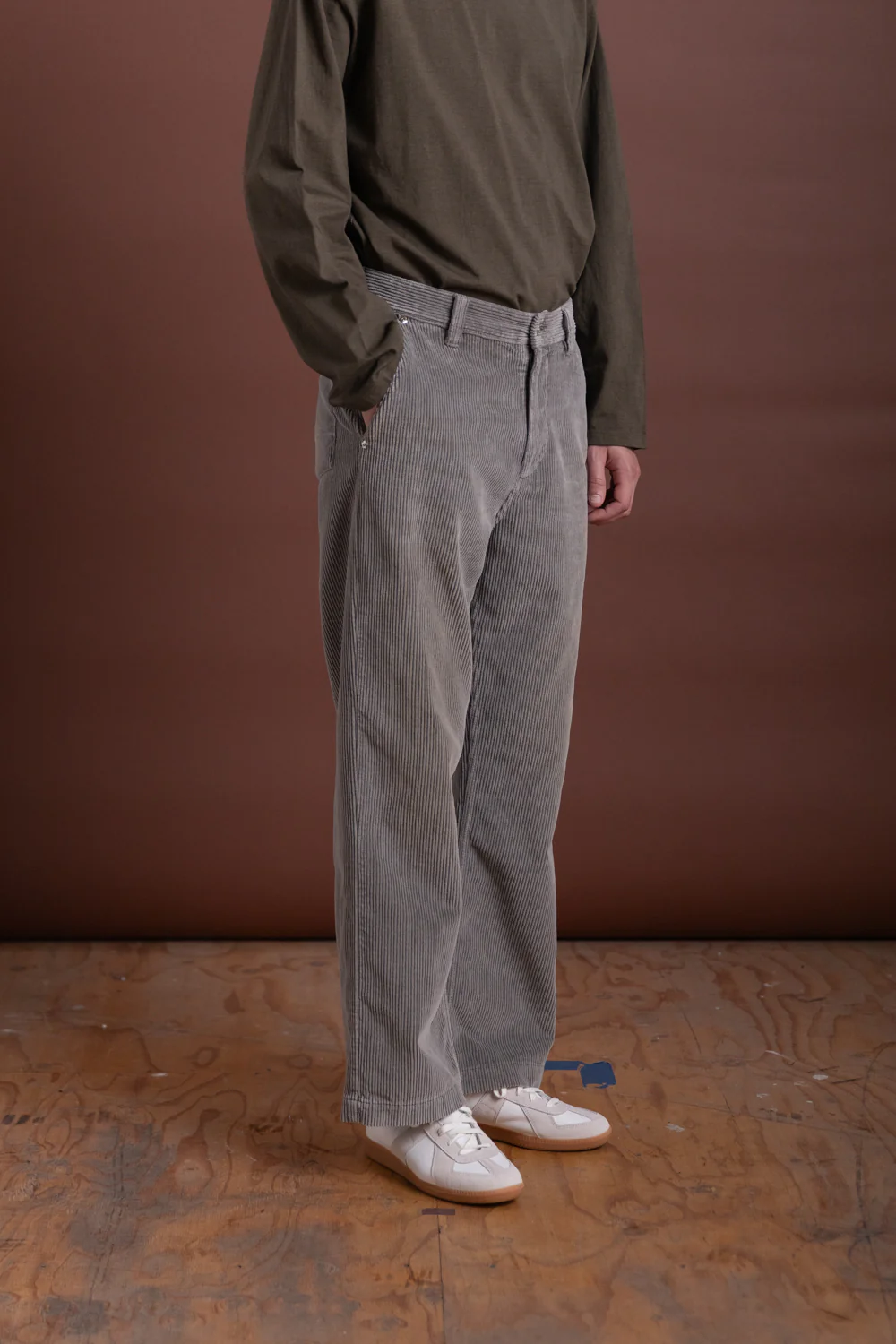 CORD TROUSERS IN STAINED GREY - Image 3