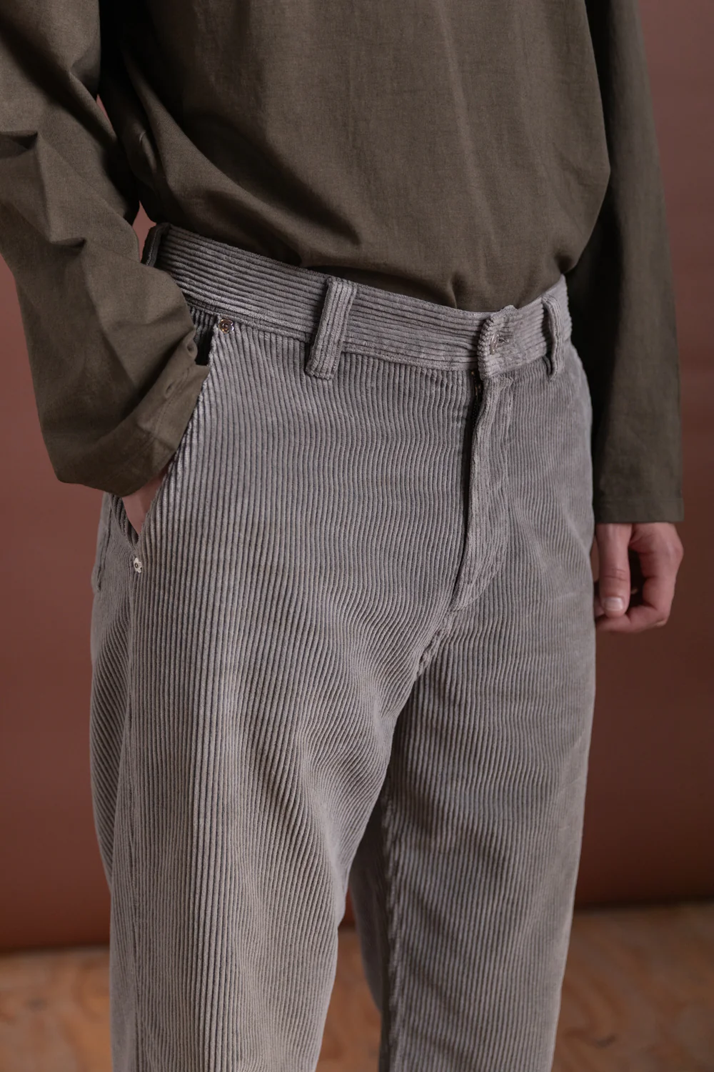CORD TROUSERS IN STAINED GREY - Image 7