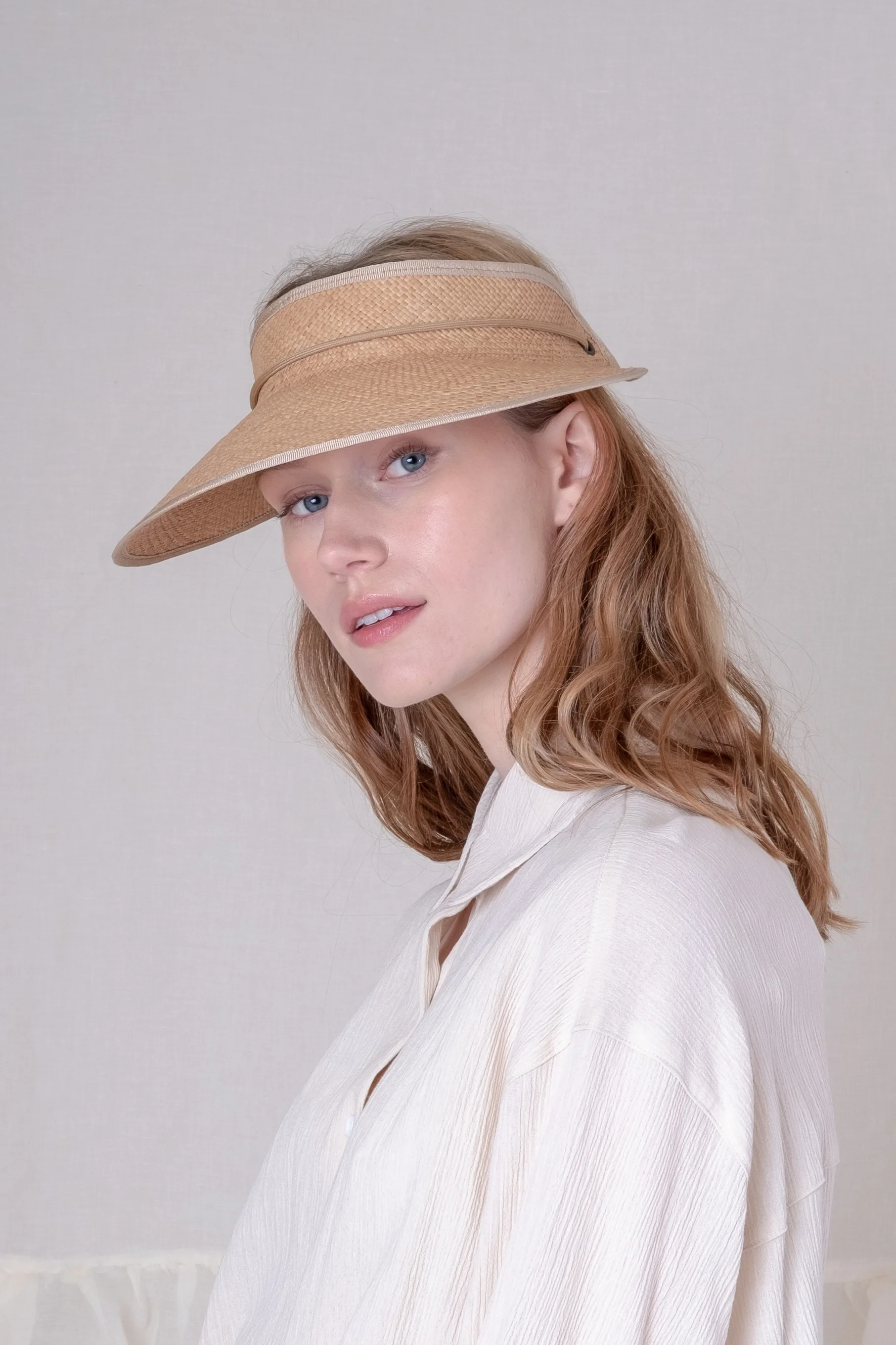 CORDED VISOR IN PANAMA STRAW - Image 4