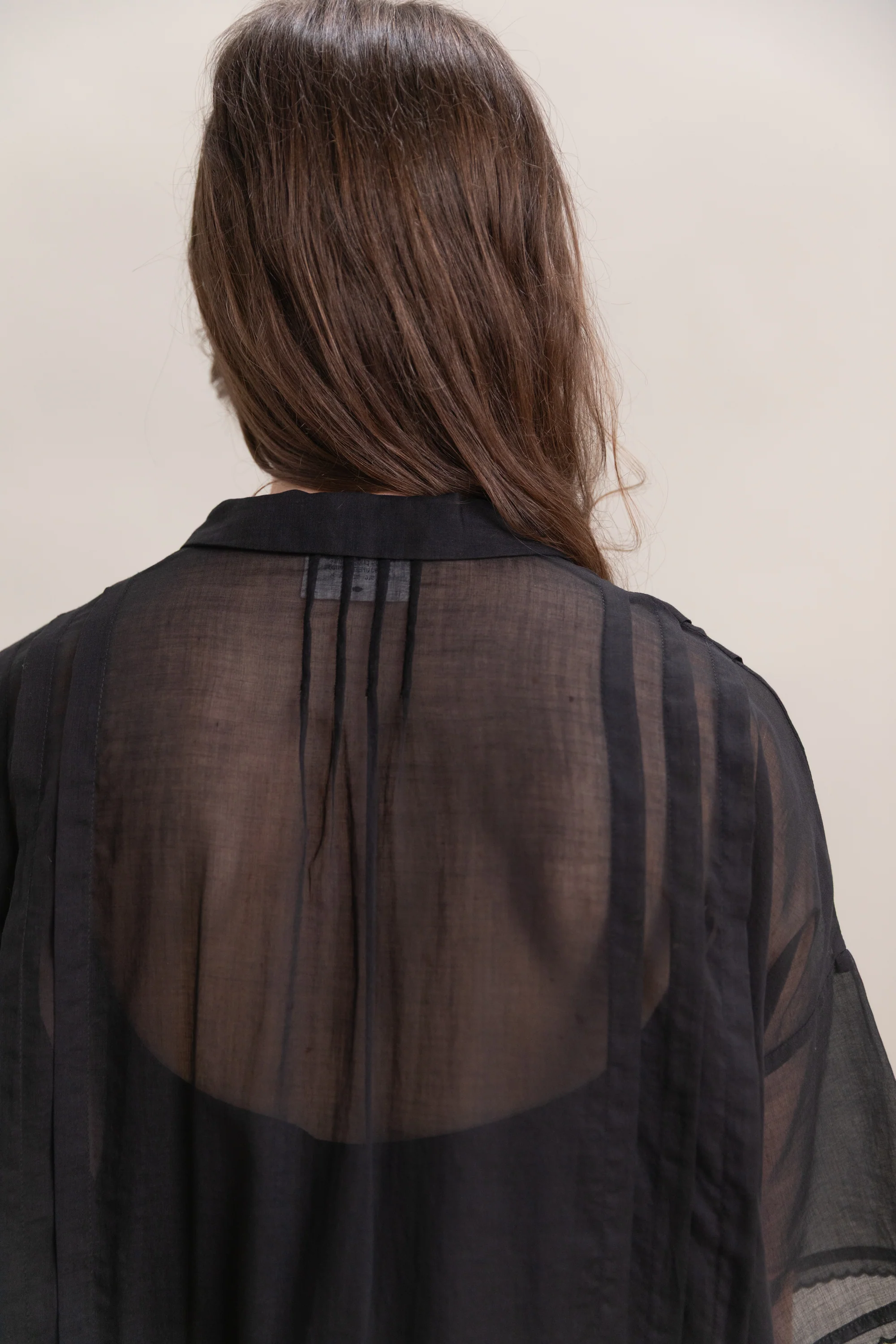 COTTON LAWN DRESS WITH EMBROIDERY IN BLACK - Image 4