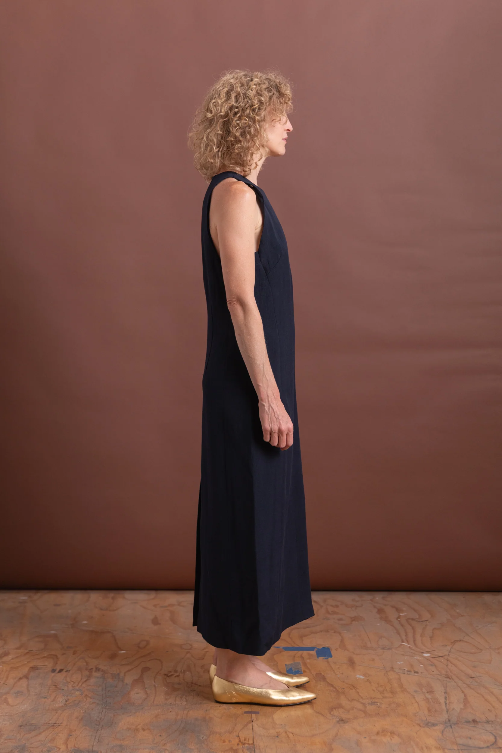DAMON DRESS IN DEEP NAVY CRESPO - Image 4