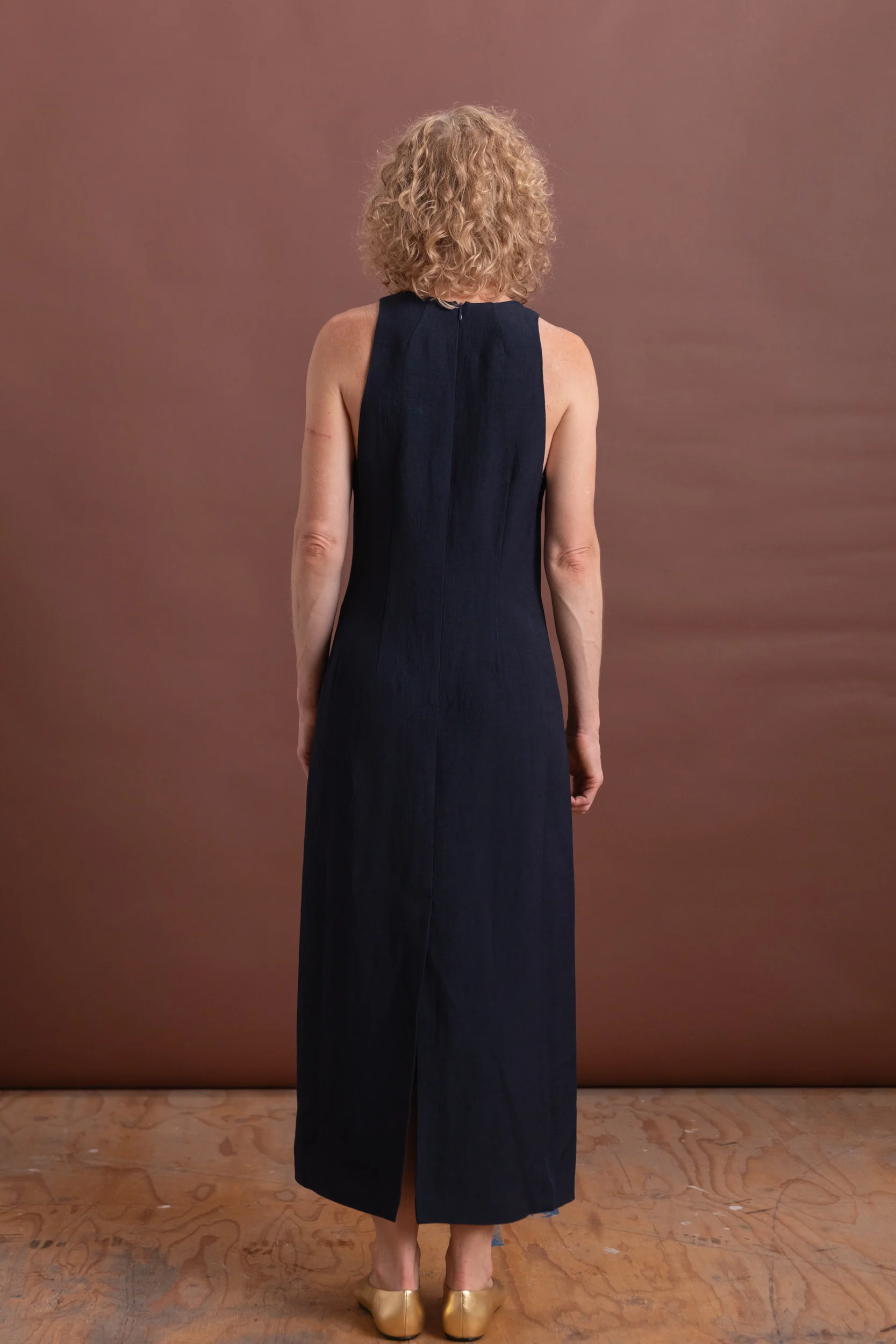 DAMON DRESS IN DEEP NAVY CRESPO - Image 5