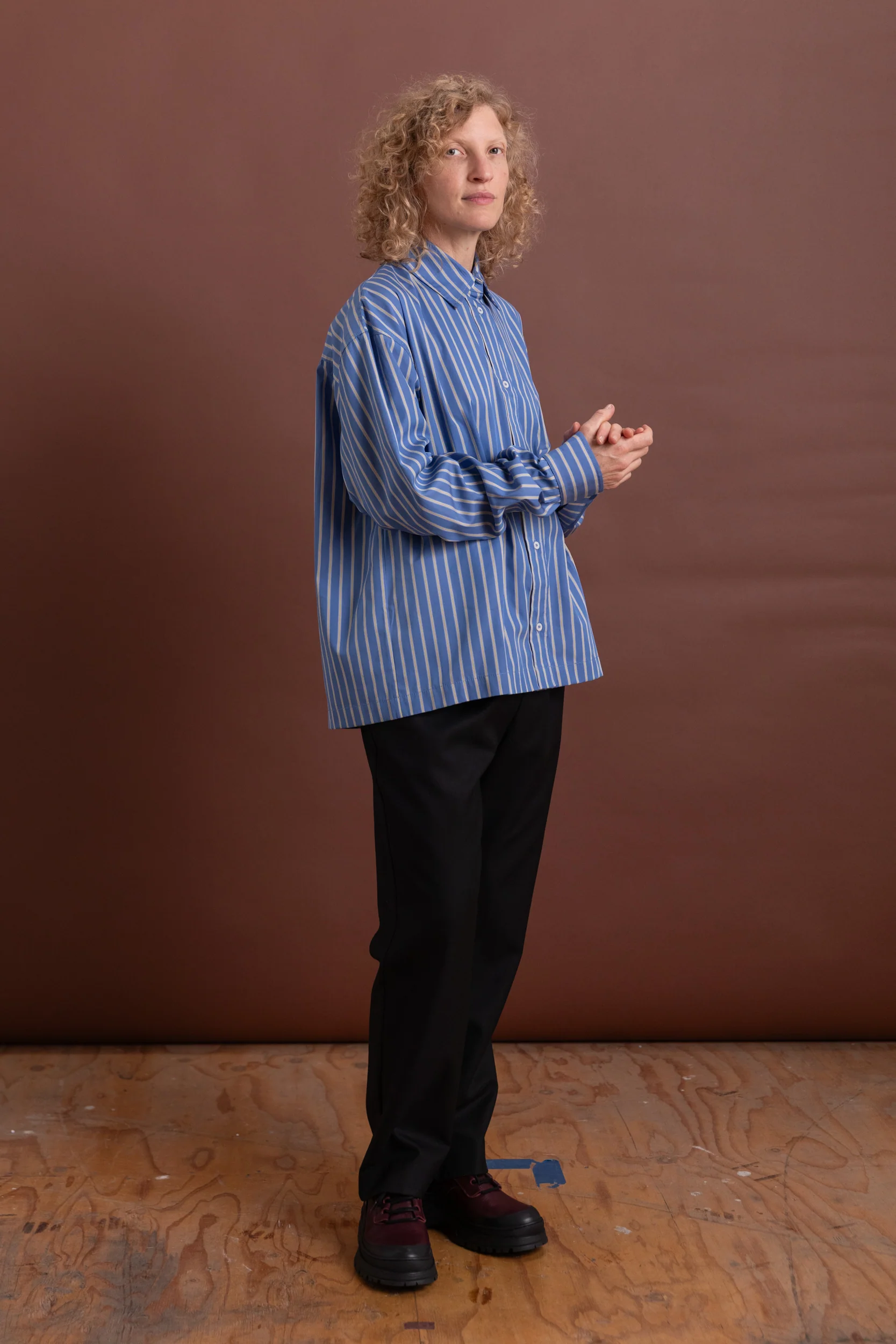 DENNIS SHIRT IN BLUE JAPANESE STRIPED SHIRTING - Image 3