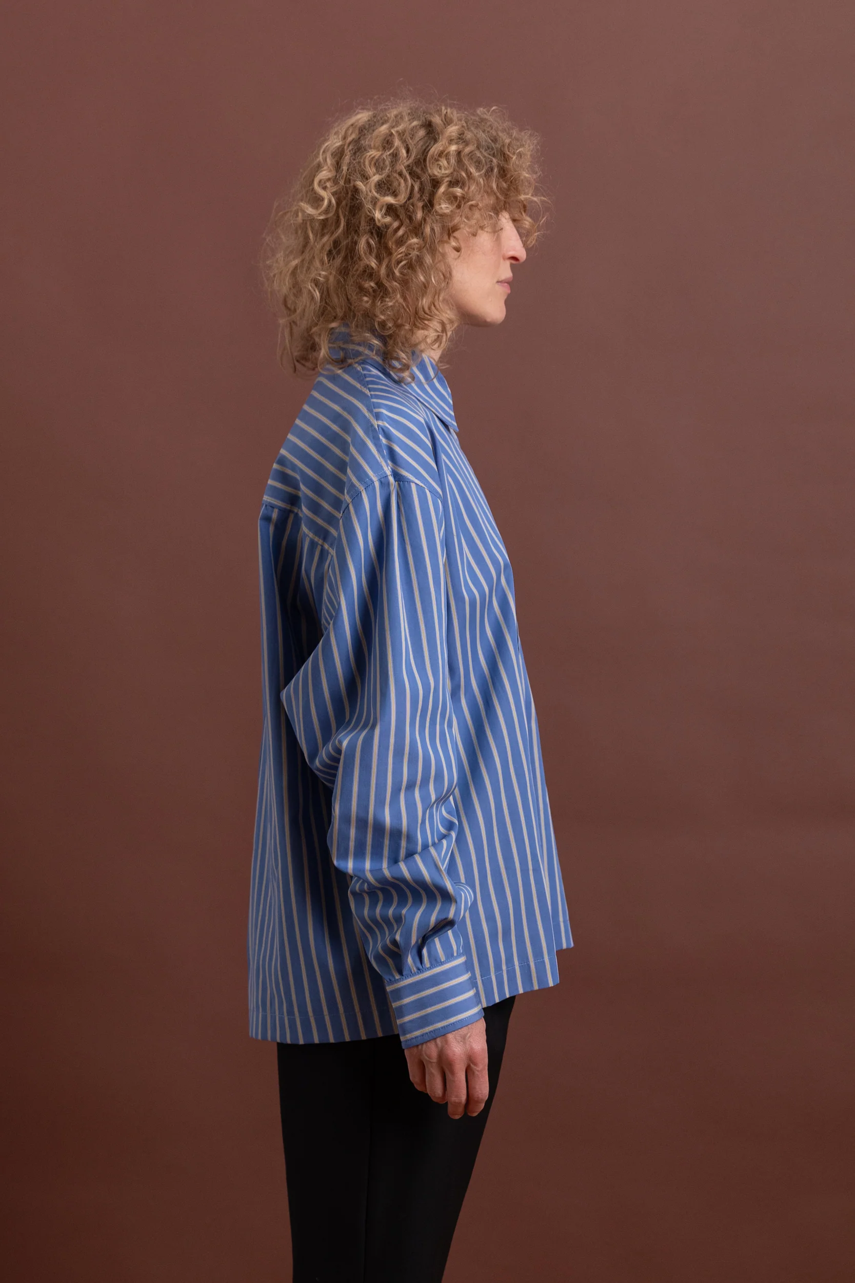 DENNIS SHIRT IN BLUE JAPANESE STRIPED SHIRTING - Image 5