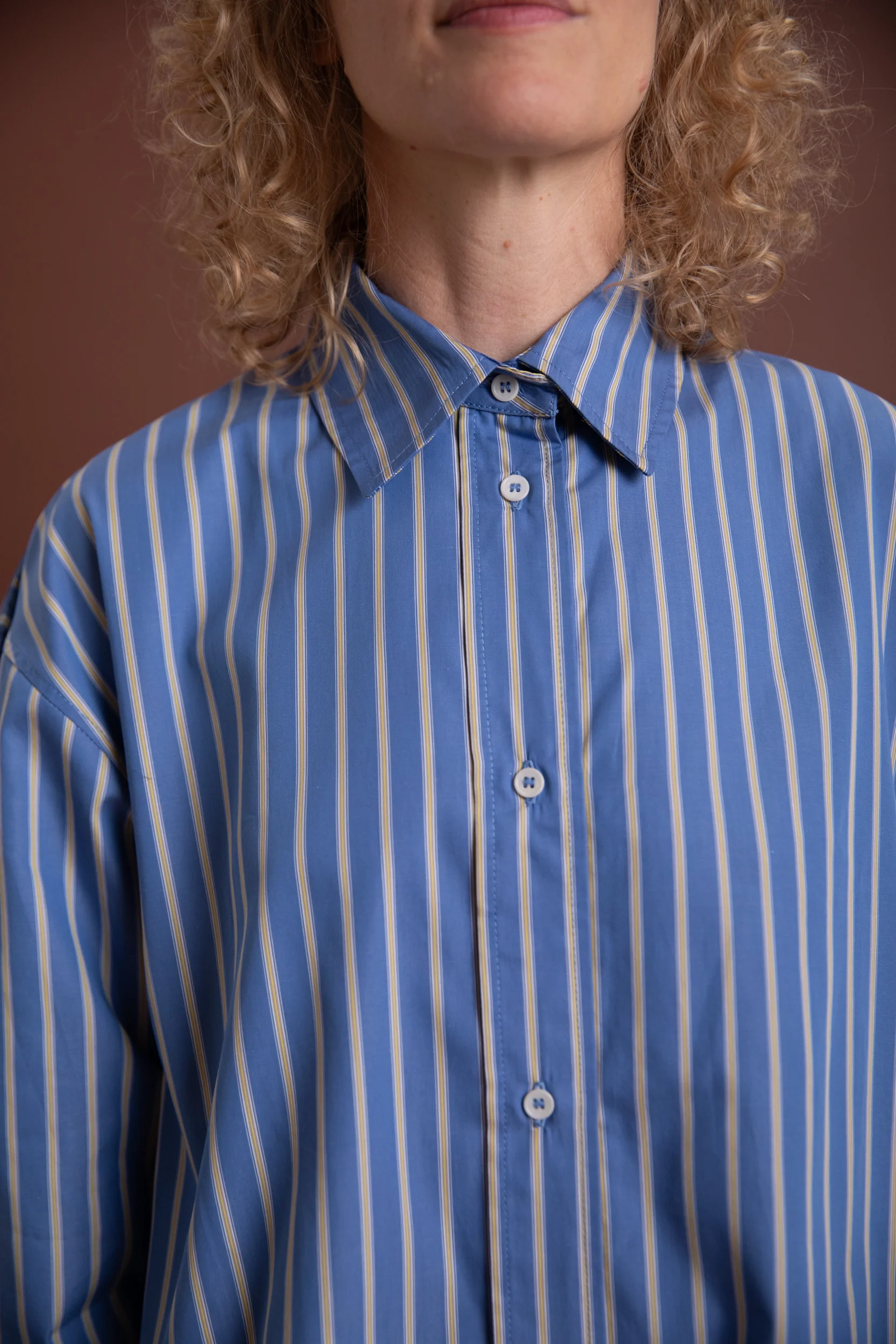 DENNIS SHIRT IN BLUE JAPANESE STRIPED SHIRTING - Image 8