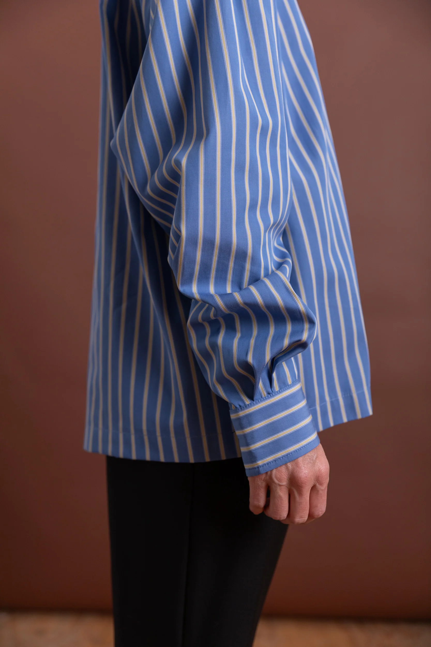 DENNIS SHIRT IN BLUE JAPANESE STRIPED SHIRTING - Image 9