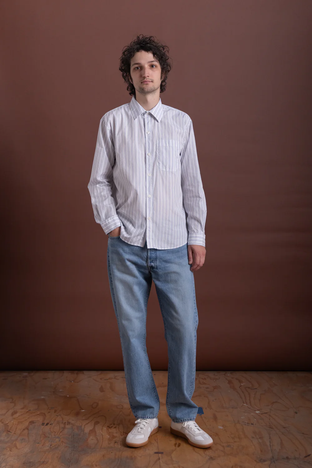 DISTANT SHIRT IN CONVENTIONAL STRIPE - Image 2