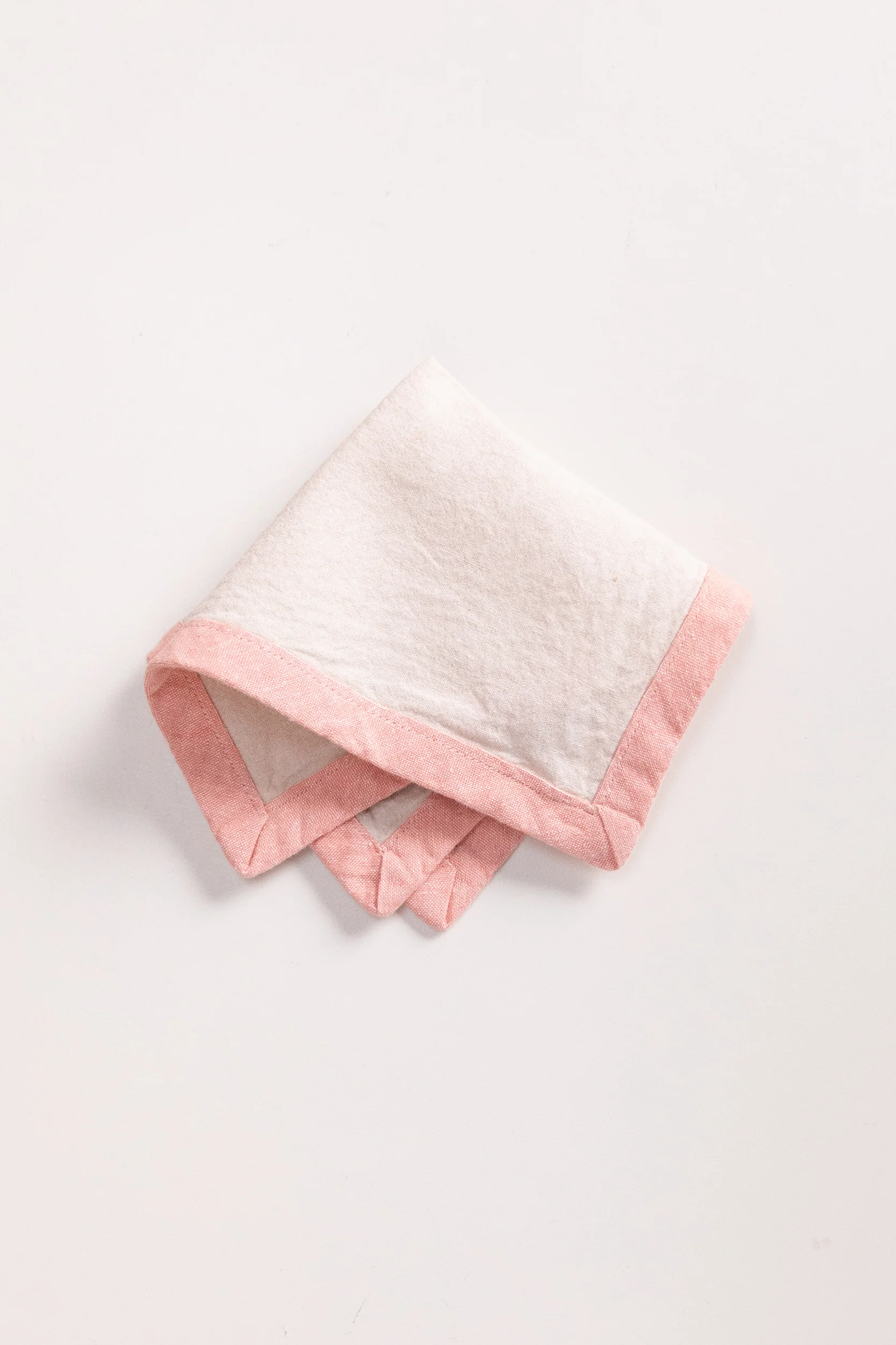 EDGED COCKTAIL NAPKINS IN NATURAL LINEN - SET OF FOUR
