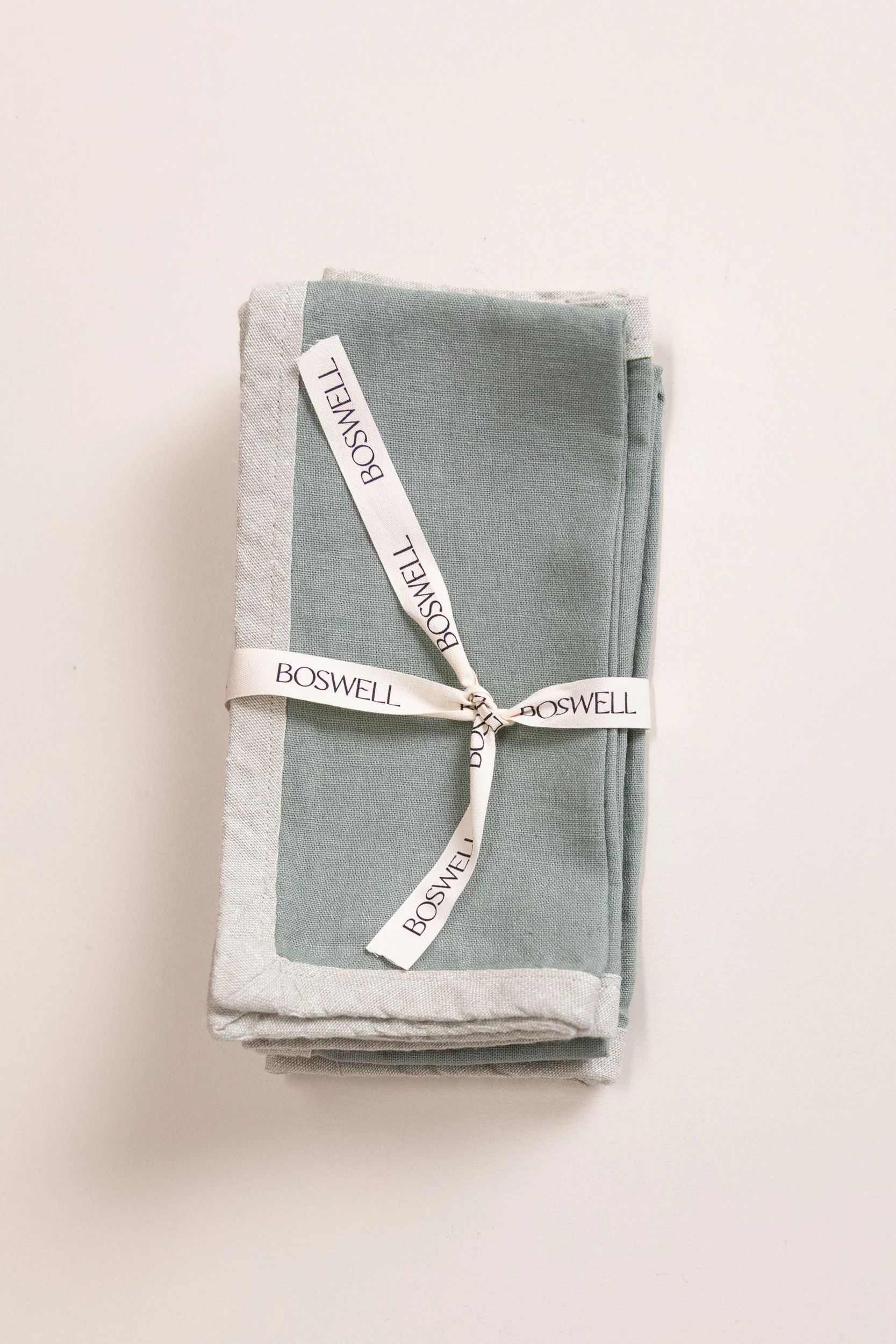 EDGED NAPKINS IN EUCALYPTUS LINEN - SET OF TWO - Image 2