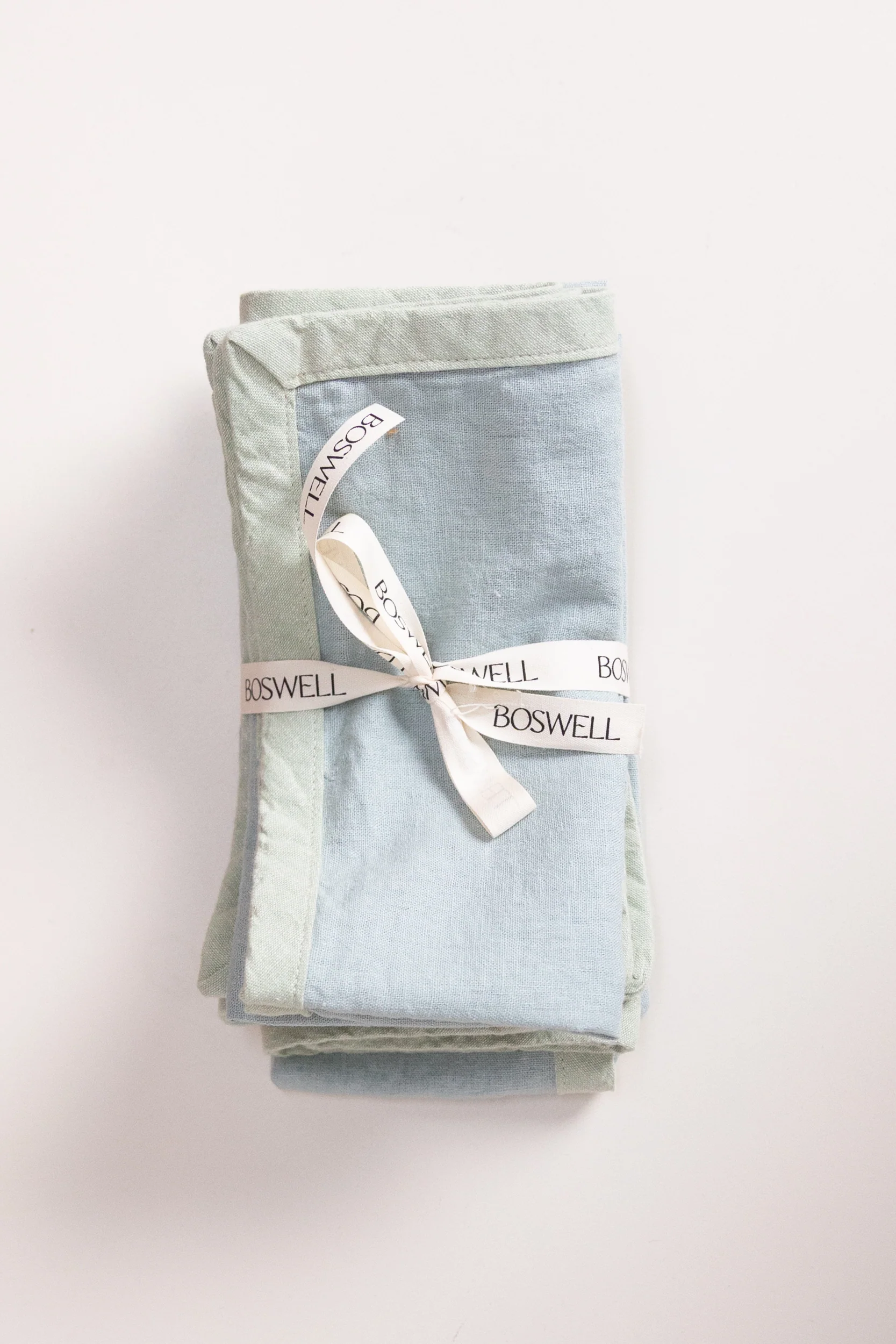 EDGED NAPKINS IN MIST LINEN - SET OF FOUR - Image 2