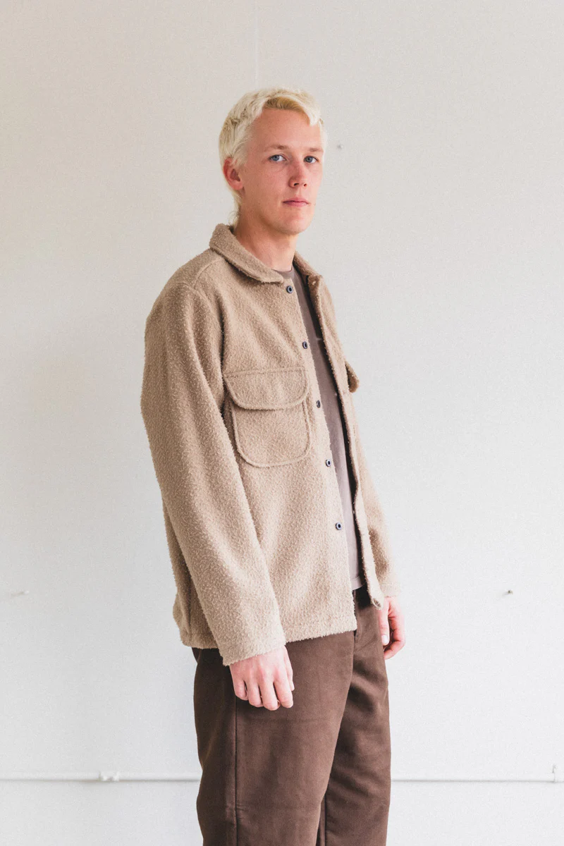 FIELD SHIRT IN SAND CASENTINO WOOL - Image 4