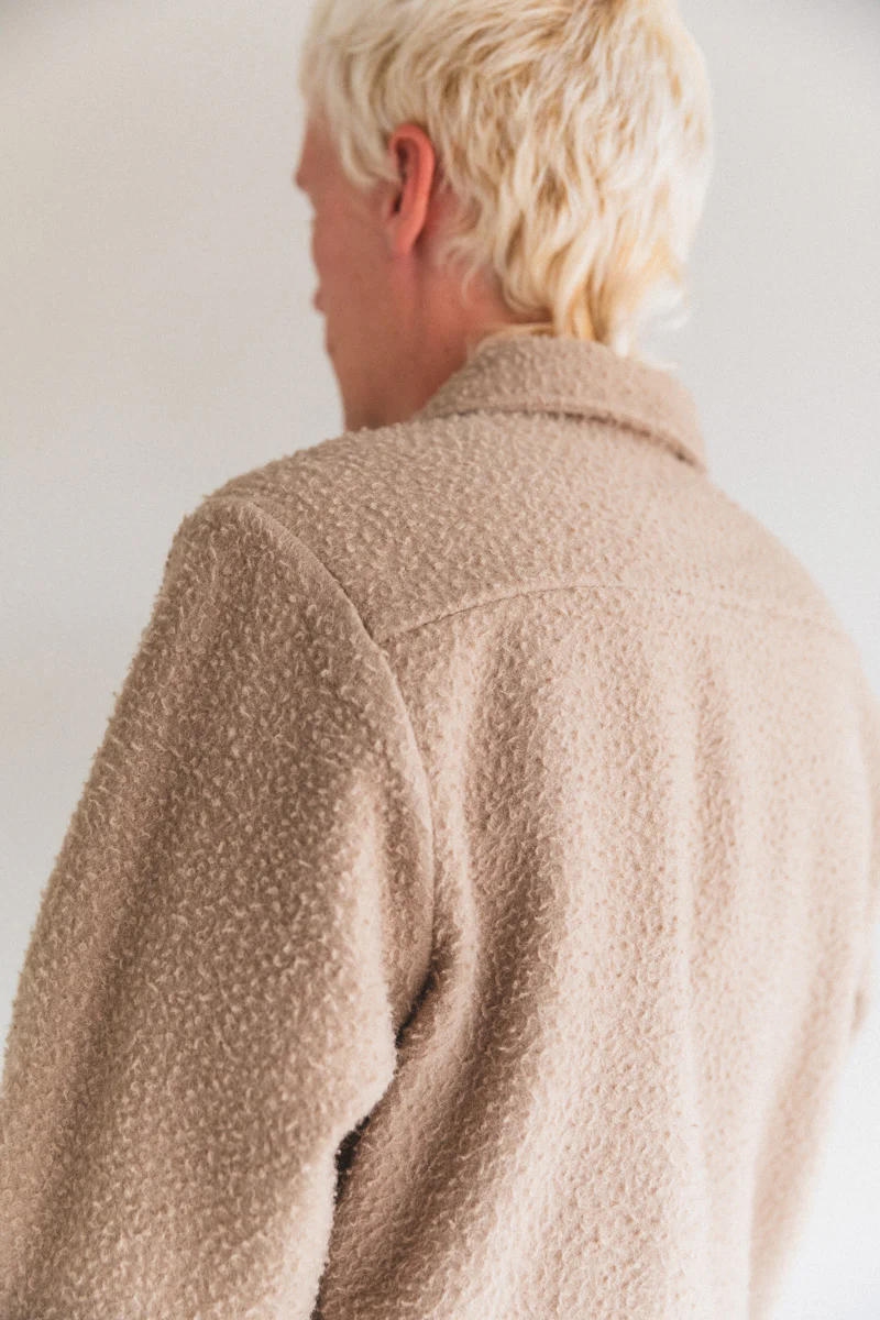 FIELD SHIRT IN SAND CASENTINO WOOL - Image 5