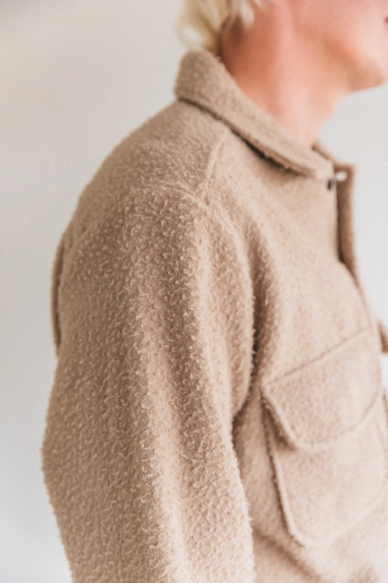 FIELD SHIRT IN SAND CASENTINO WOOL - Image 7