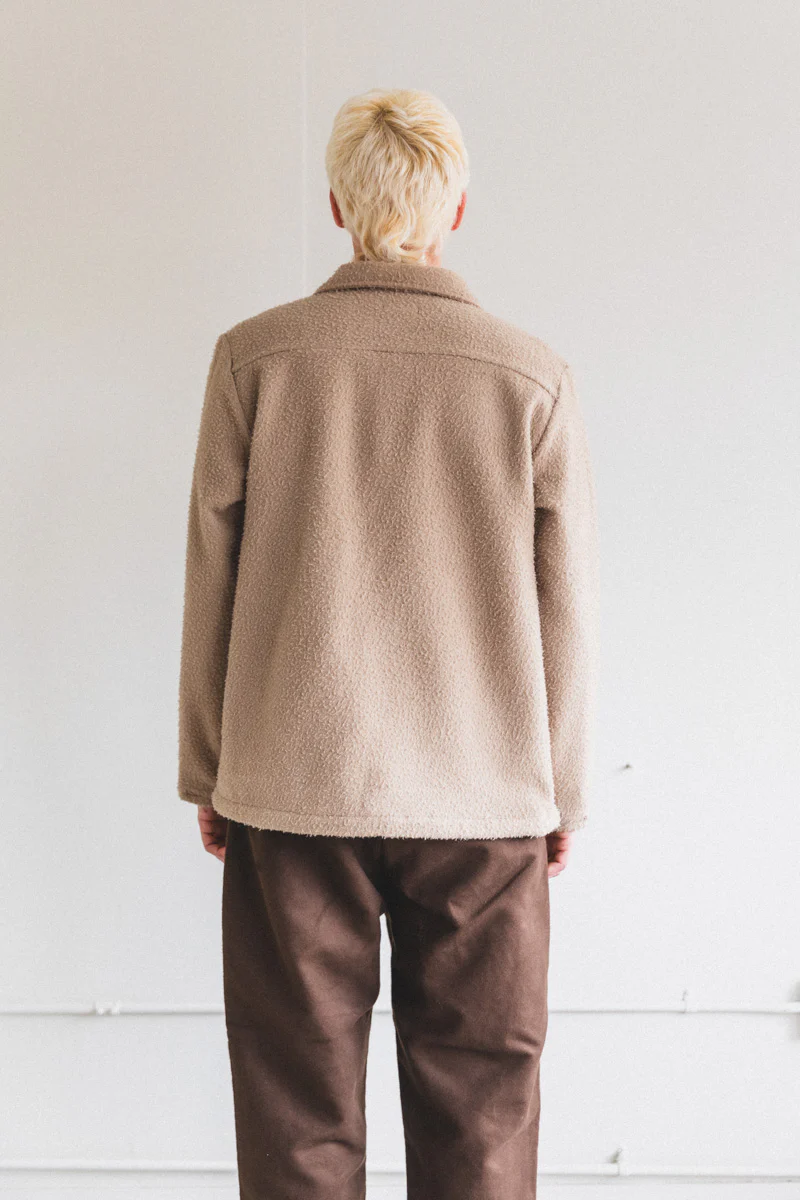 FIELD SHIRT IN SAND CASENTINO WOOL - Image 8