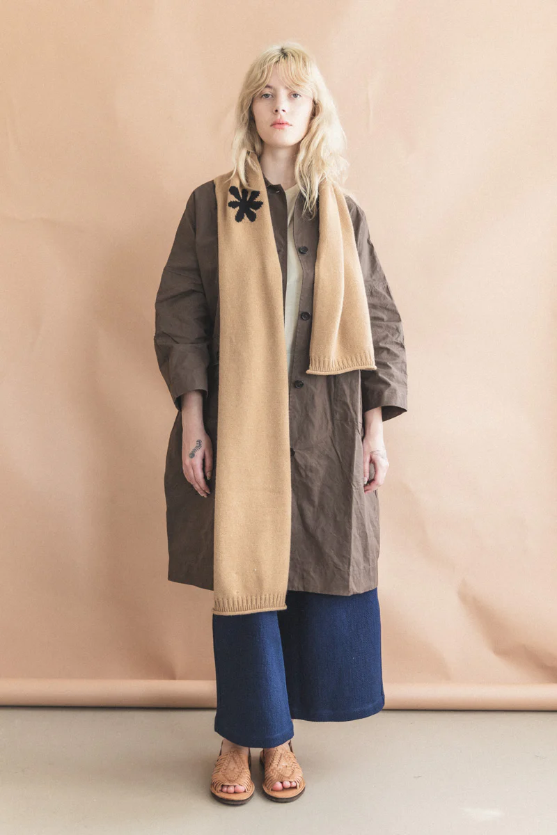 FLOWER SCARF IN SAND - Image 3