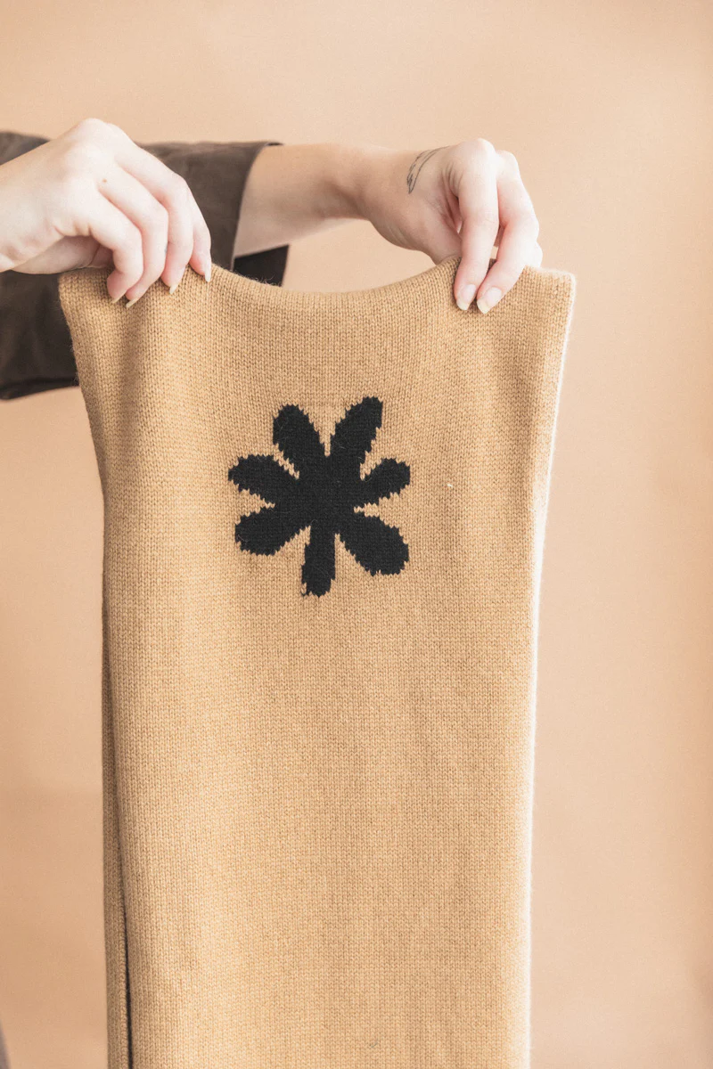 FLOWER SCARF IN SAND - Image 4