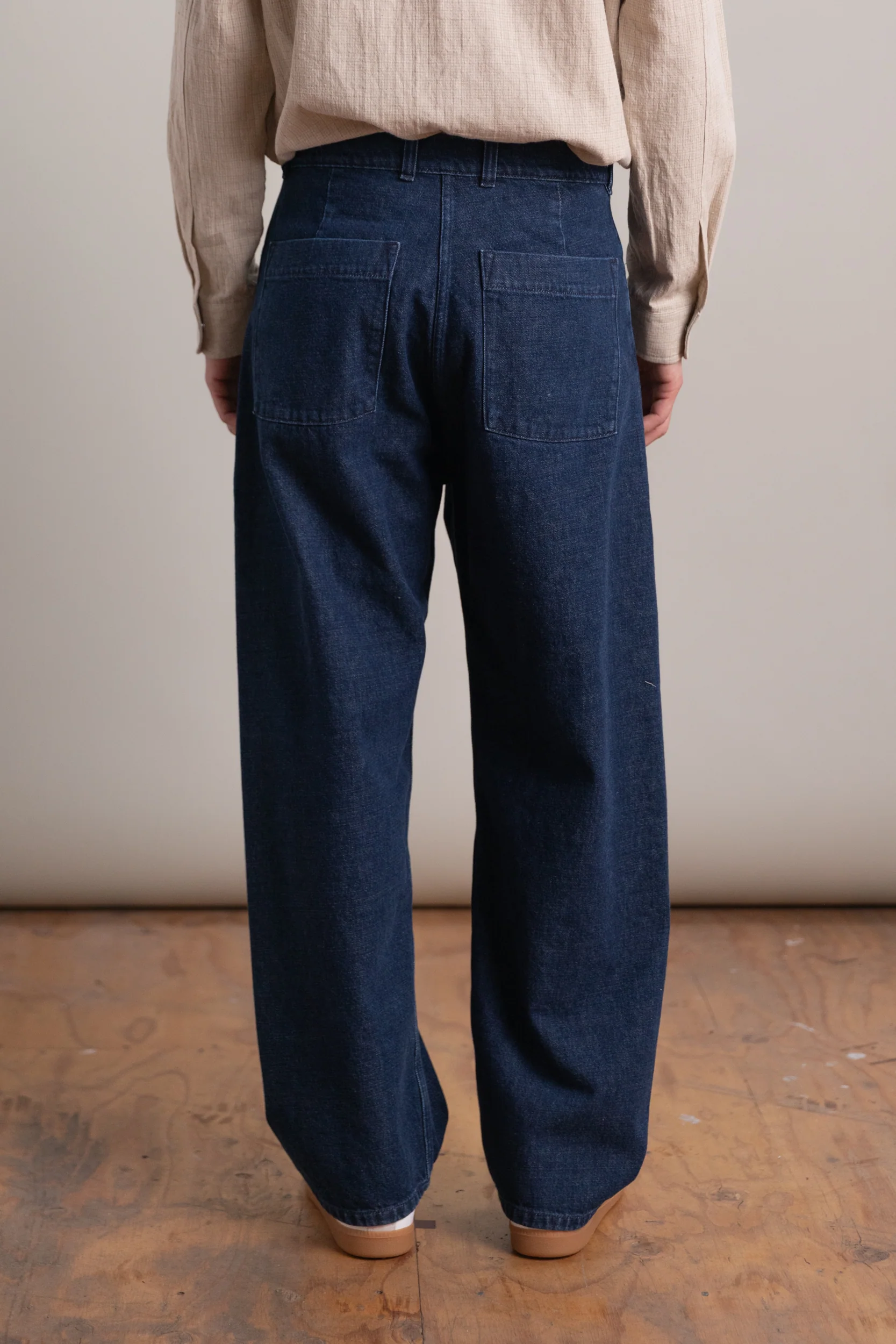 FOUR POCKET BIG PANTS IN DARK INDIGO DENIM - Image 4