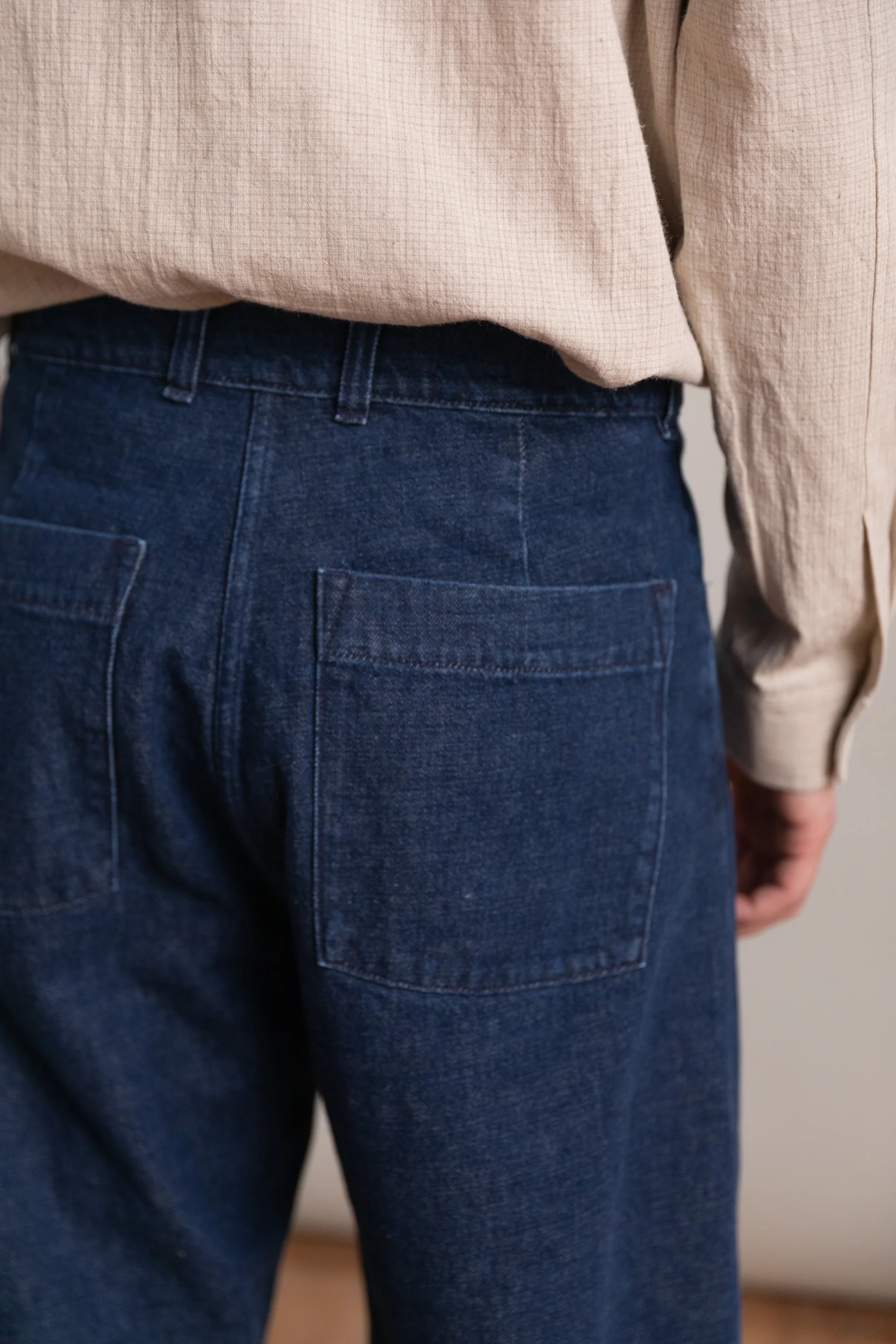 FOUR POCKET BIG PANTS IN DARK INDIGO DENIM - Image 5