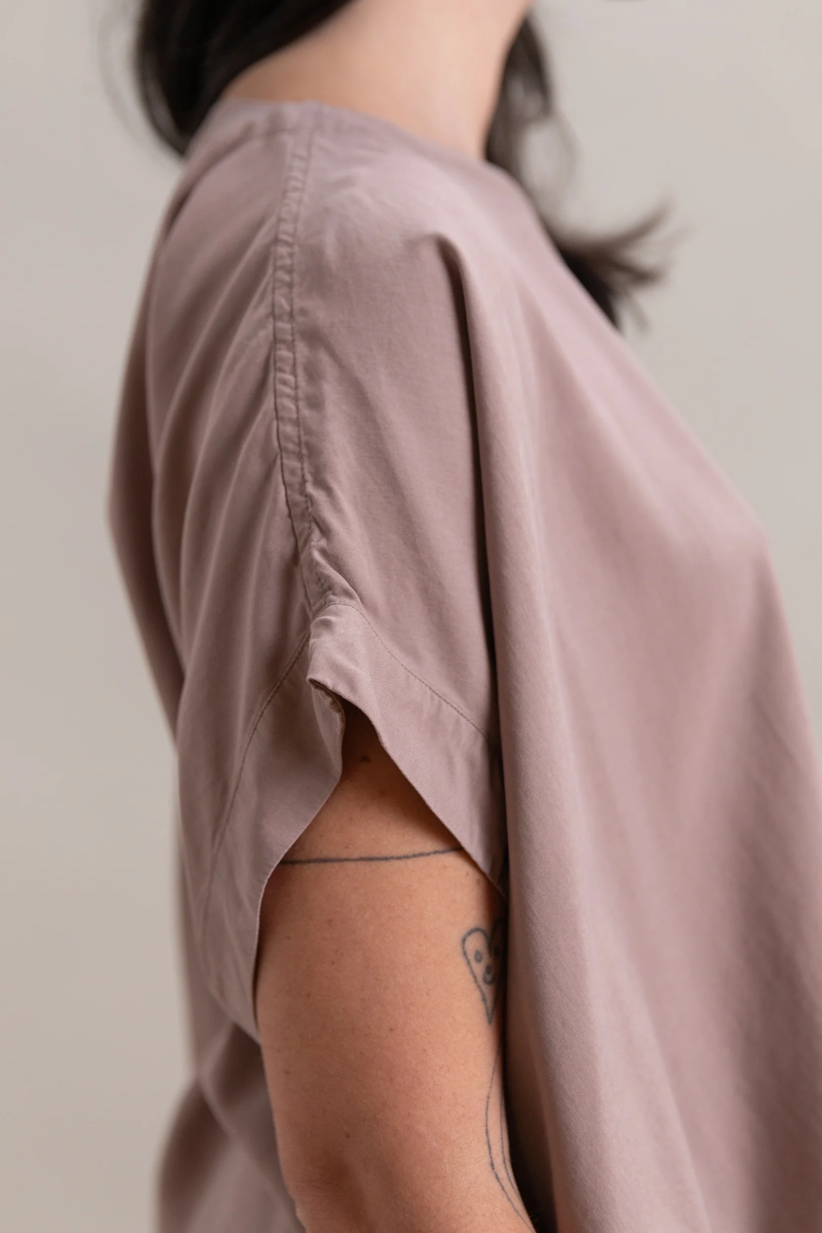 FRANCESCA TOP IN DUSTY VIOLA SPUN SILK - Image 6