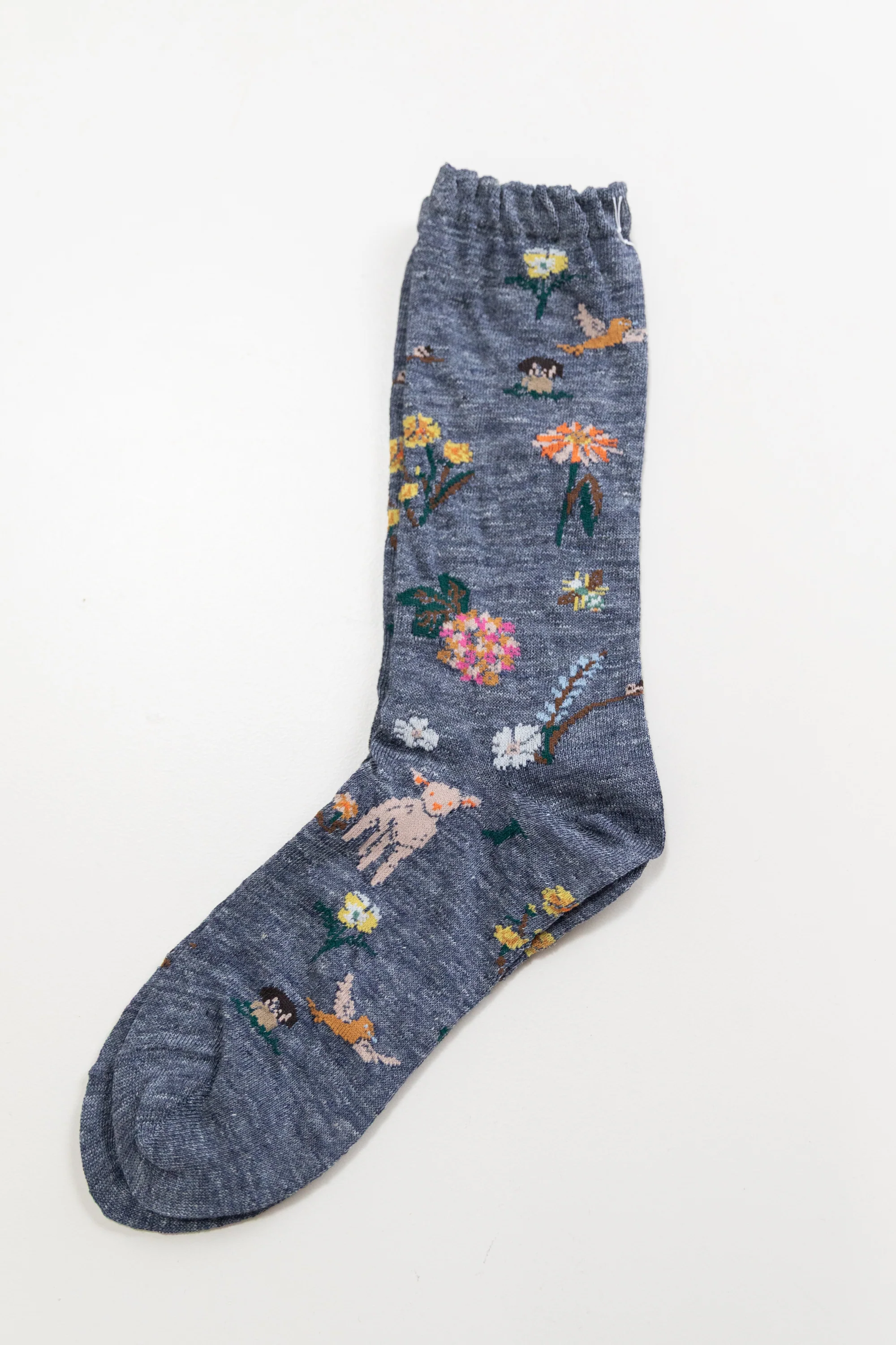 GARDEN FLOWERS SOCKS IN NAVY
