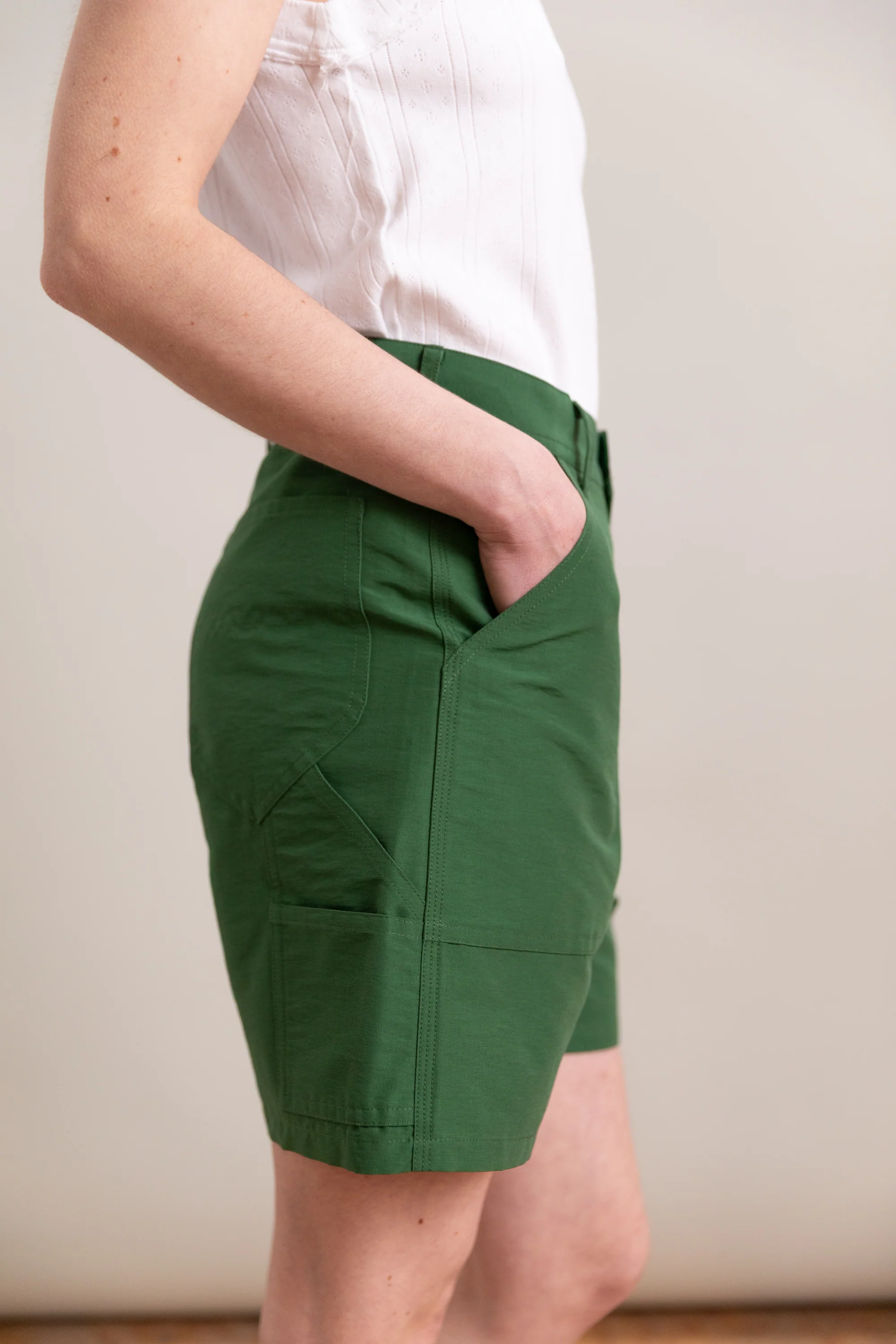 GEORGE SHORT IN GREEN GROSGRAIN - Image 2