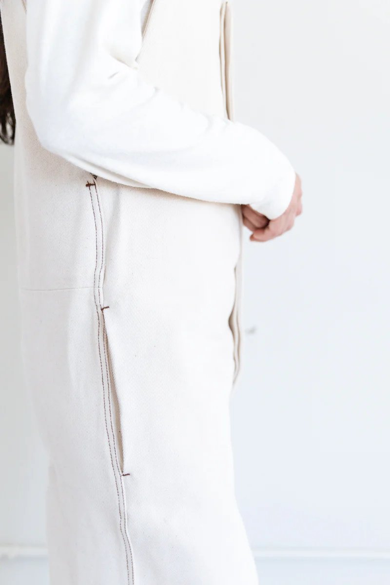 INDRE OVERALLS IN UNDYED COTTON - Image 8