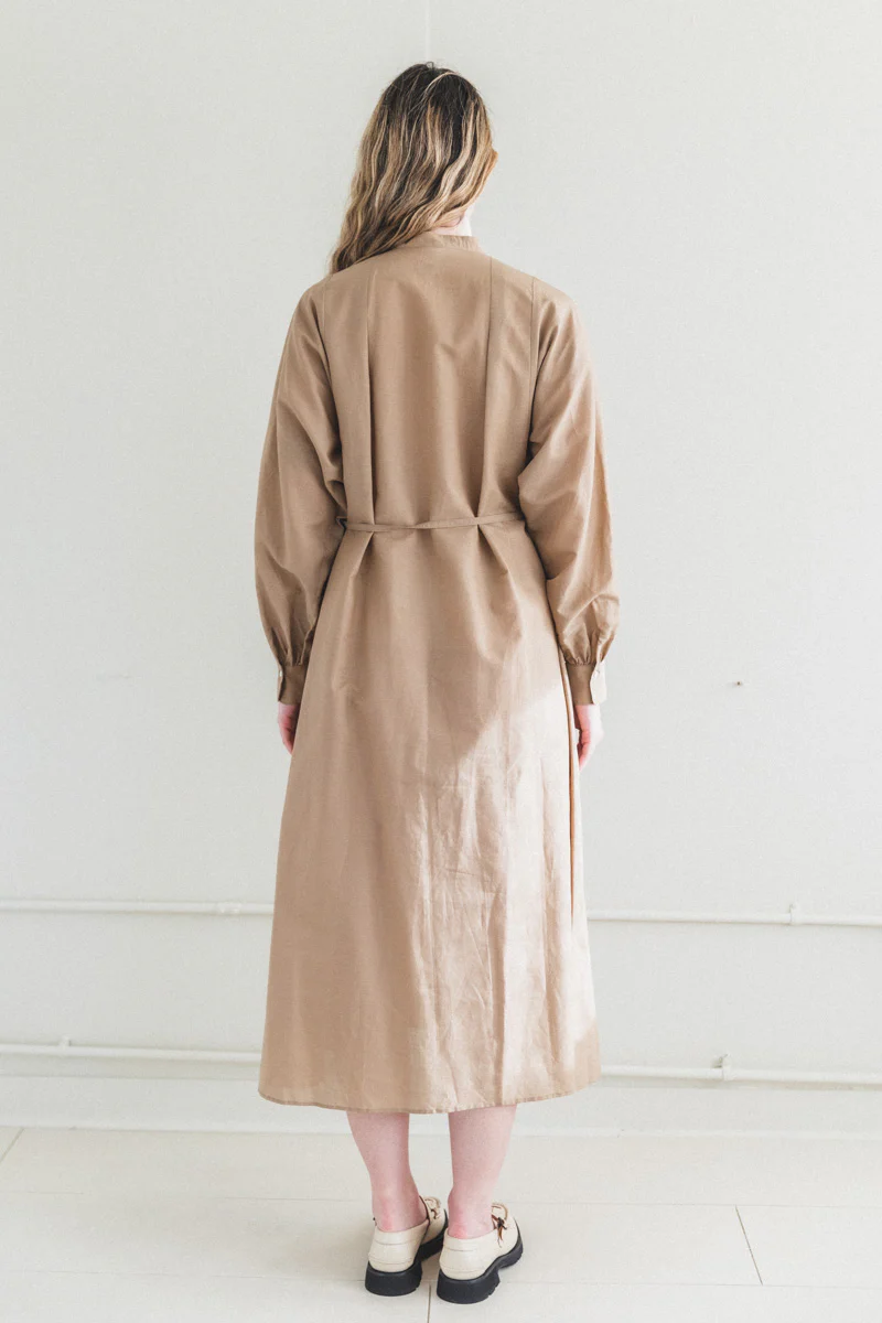 KADIKOY DRESS IN HONEY TAILOR LINEN - Image 3