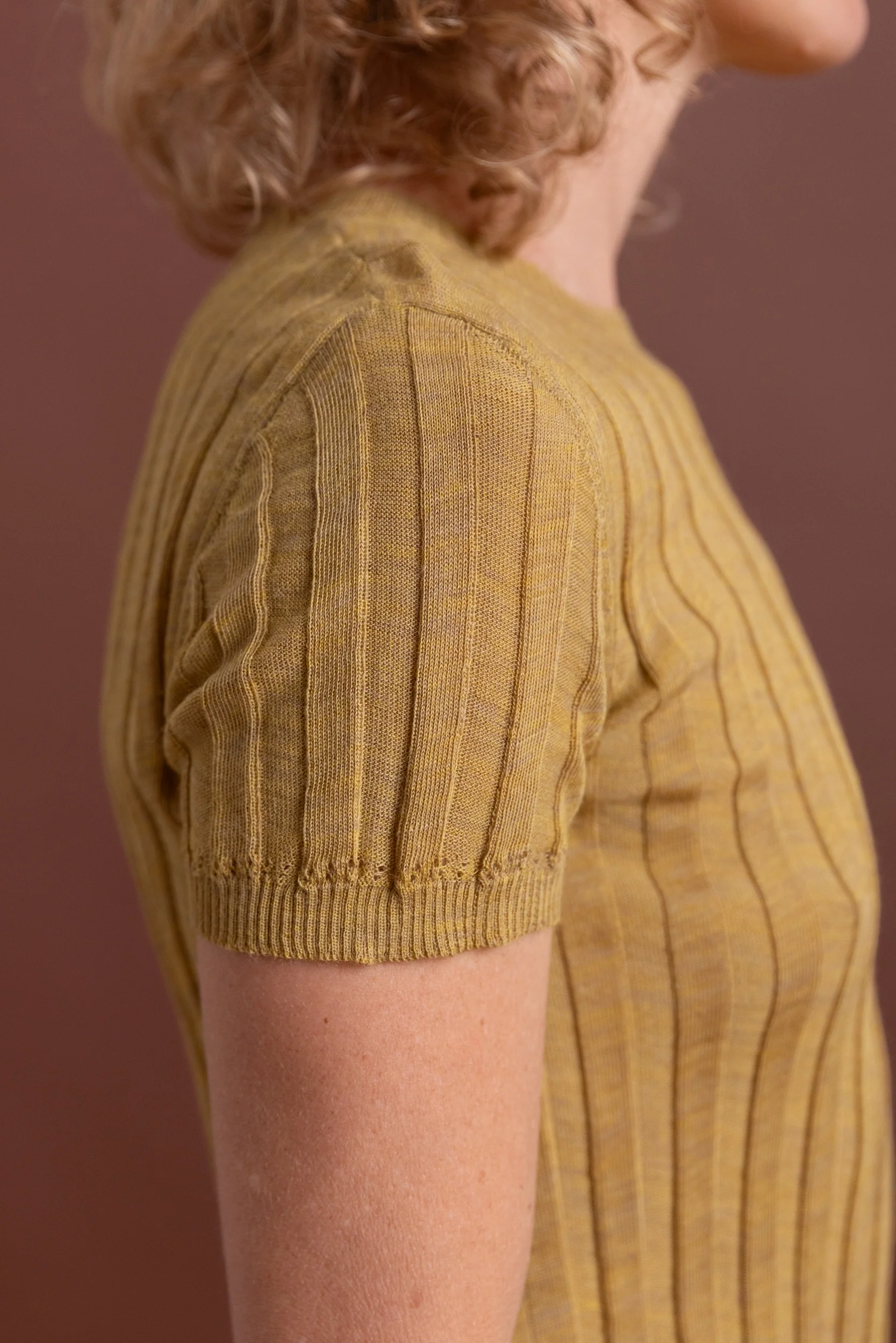 KEERE TOP IN MUSTARD FINE BAMBOO - Image 2