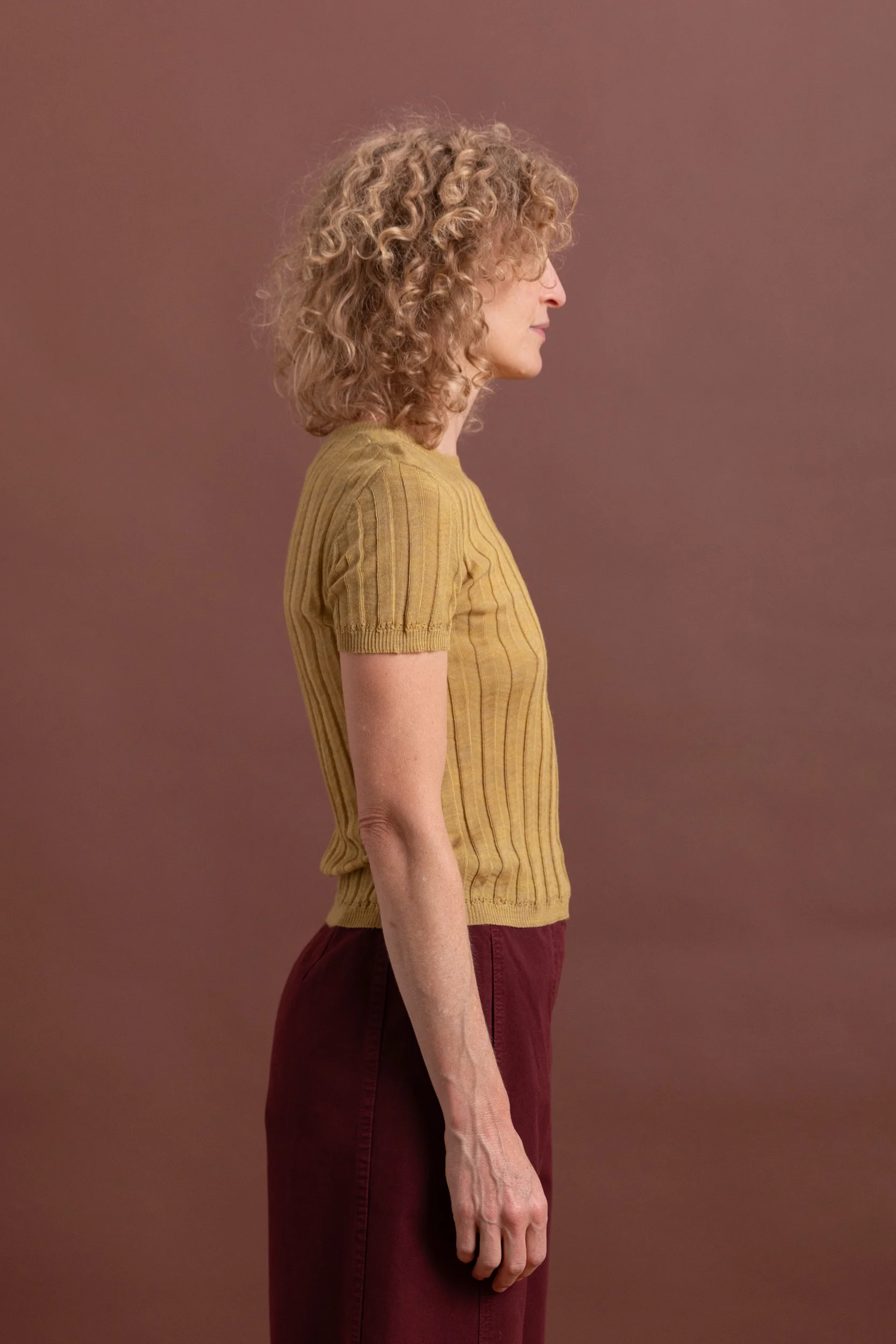 KEERE TOP IN MUSTARD FINE BAMBOO - Image 4