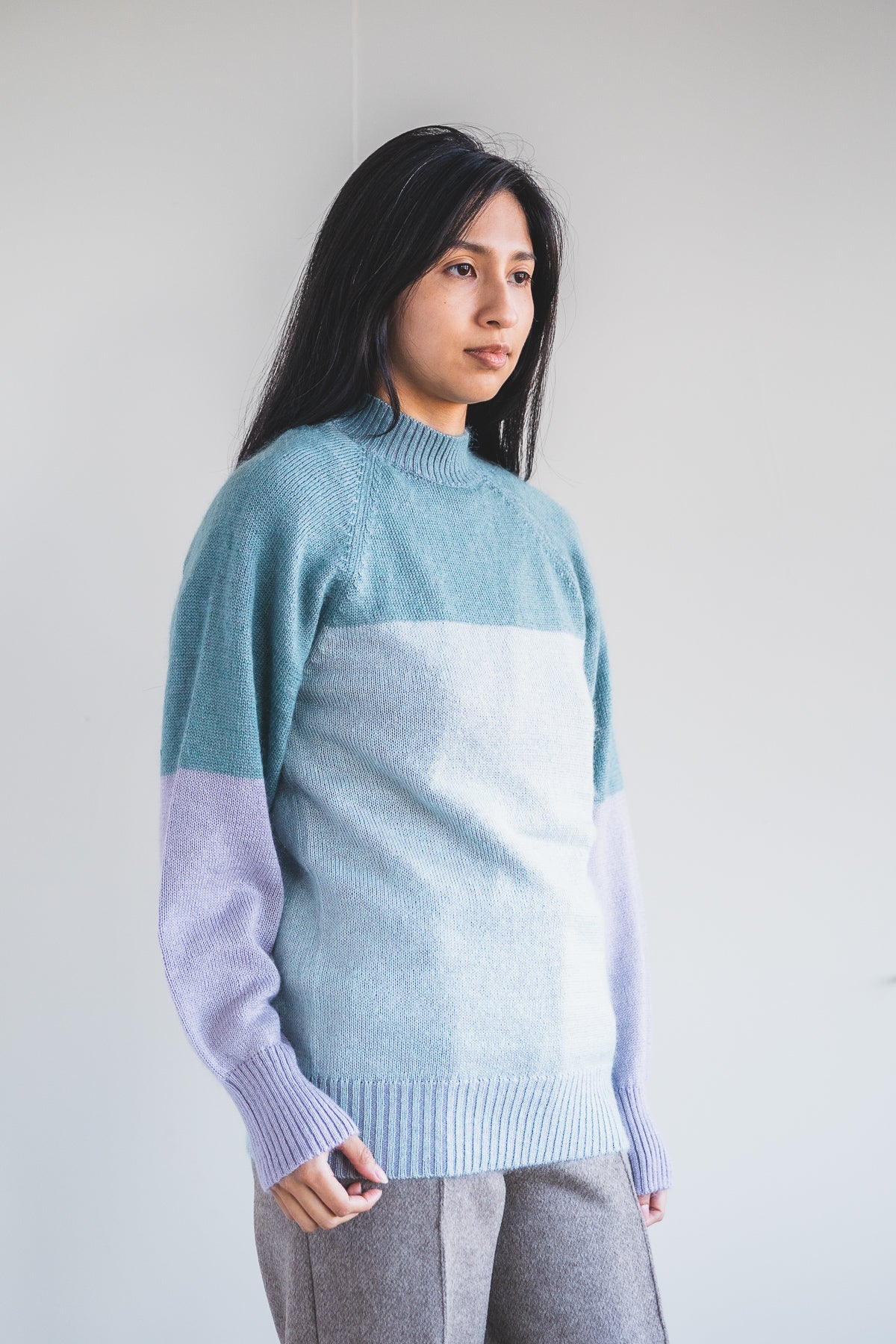KHAM COLOR SWEATER IN FEATHERY SILK AND MOHAIR - Image 3
