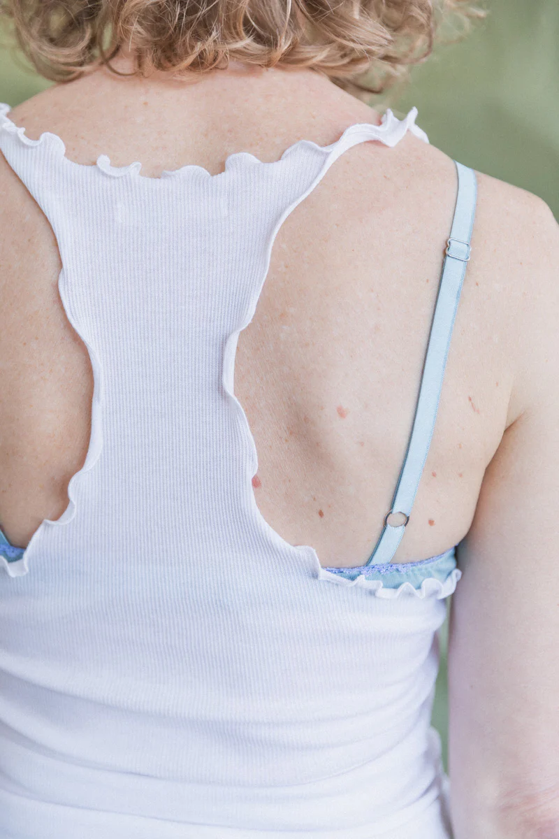 KINEE TANK IN WHITE COTTON - Image 5