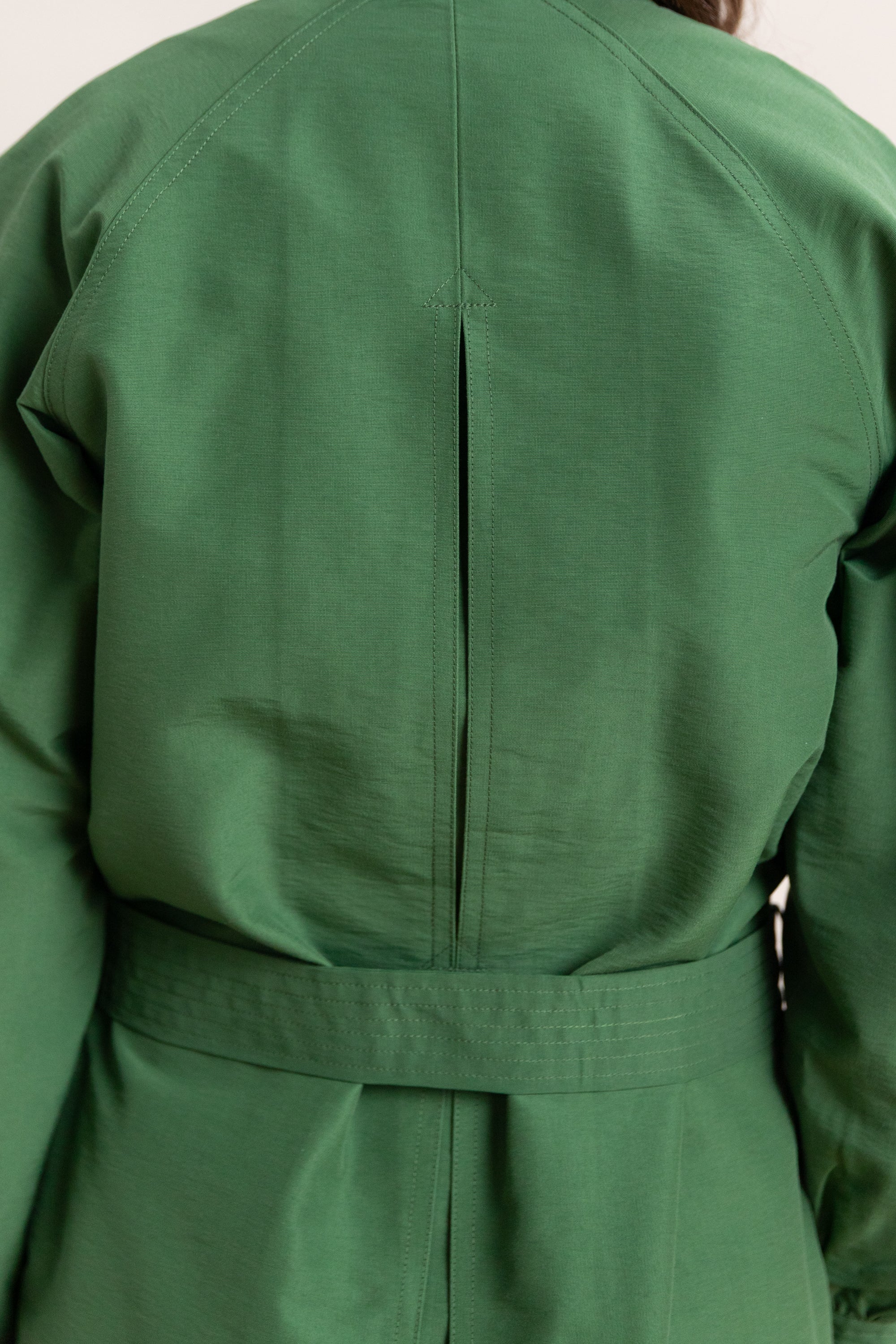 KIWA JACKET IN GREEN GROSGRAIN - Image 6