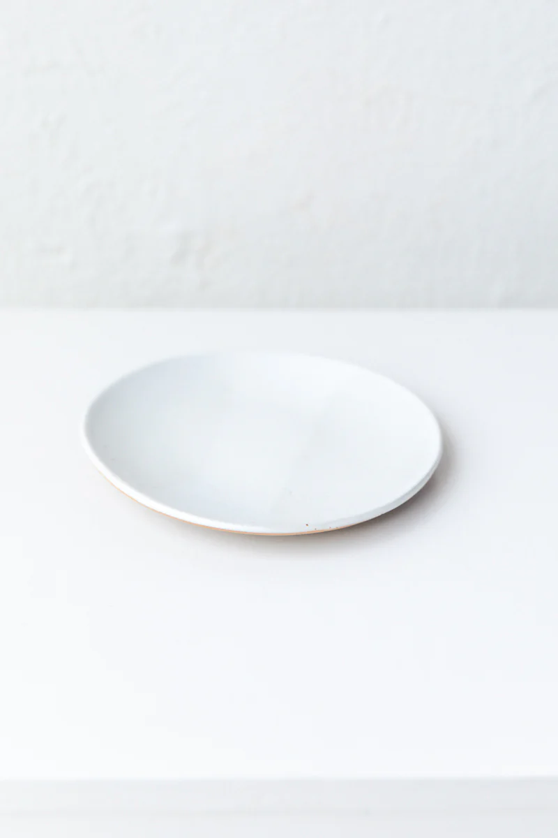 LUNCH PLATE IN MATTE WHITE GLAZE - Image 3