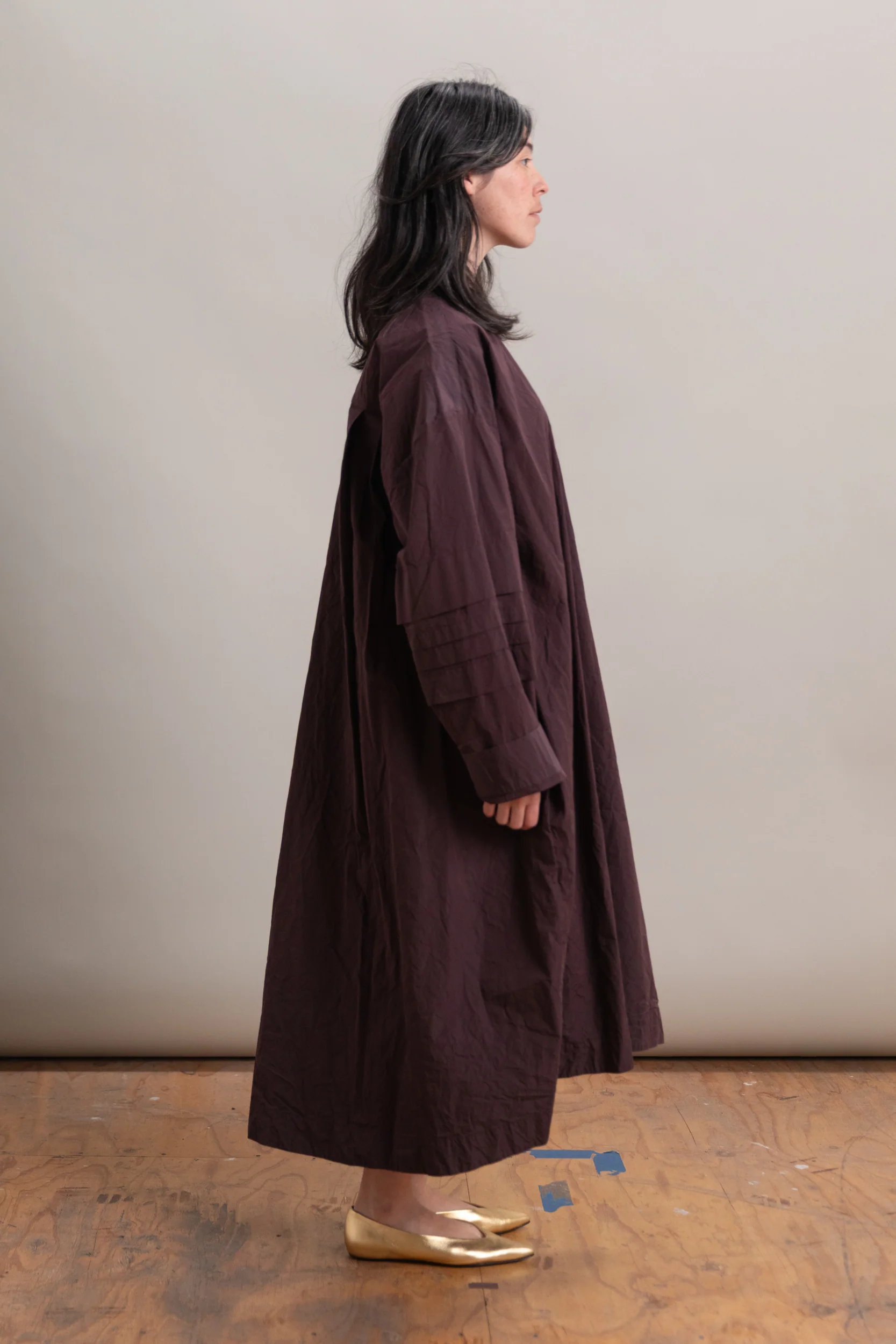 MANON DRESS IN WINE TAFFCOT - Image 4