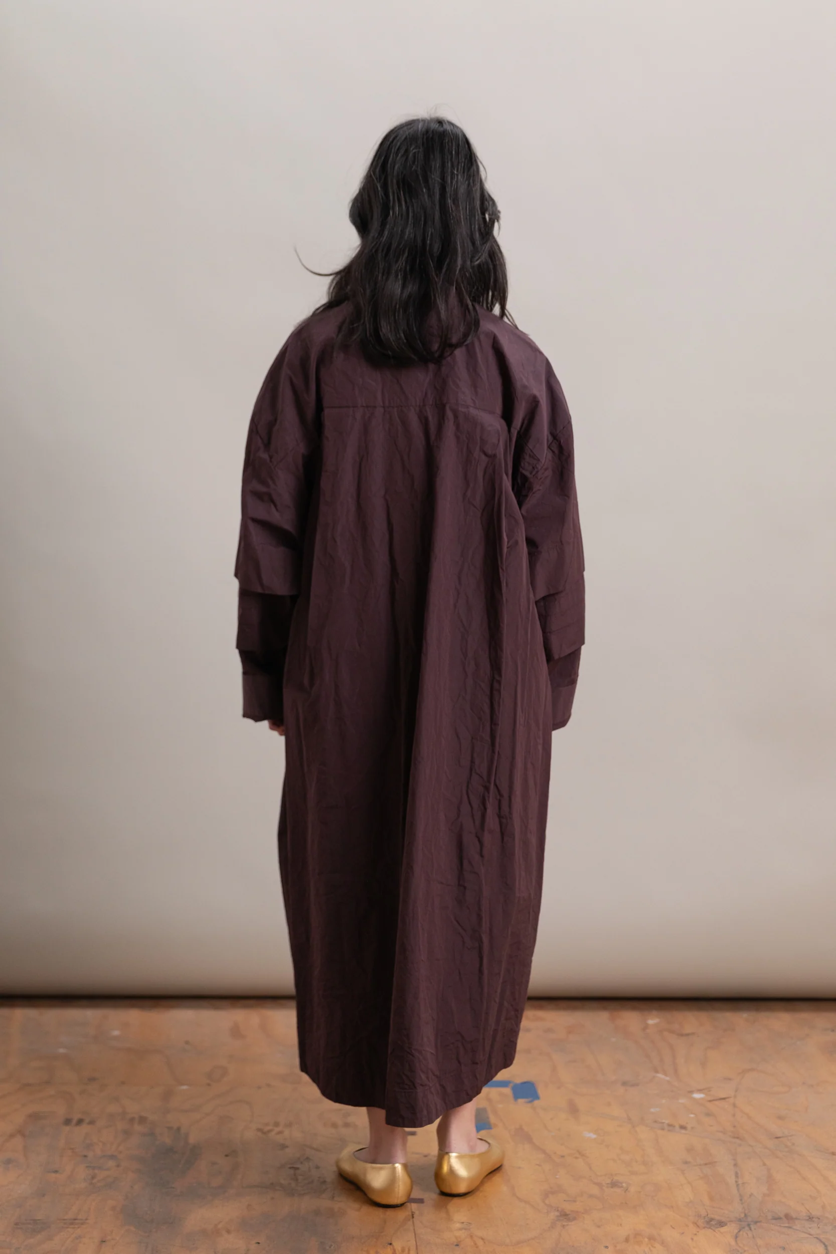 MANON DRESS IN WINE TAFFCOT - Image 6