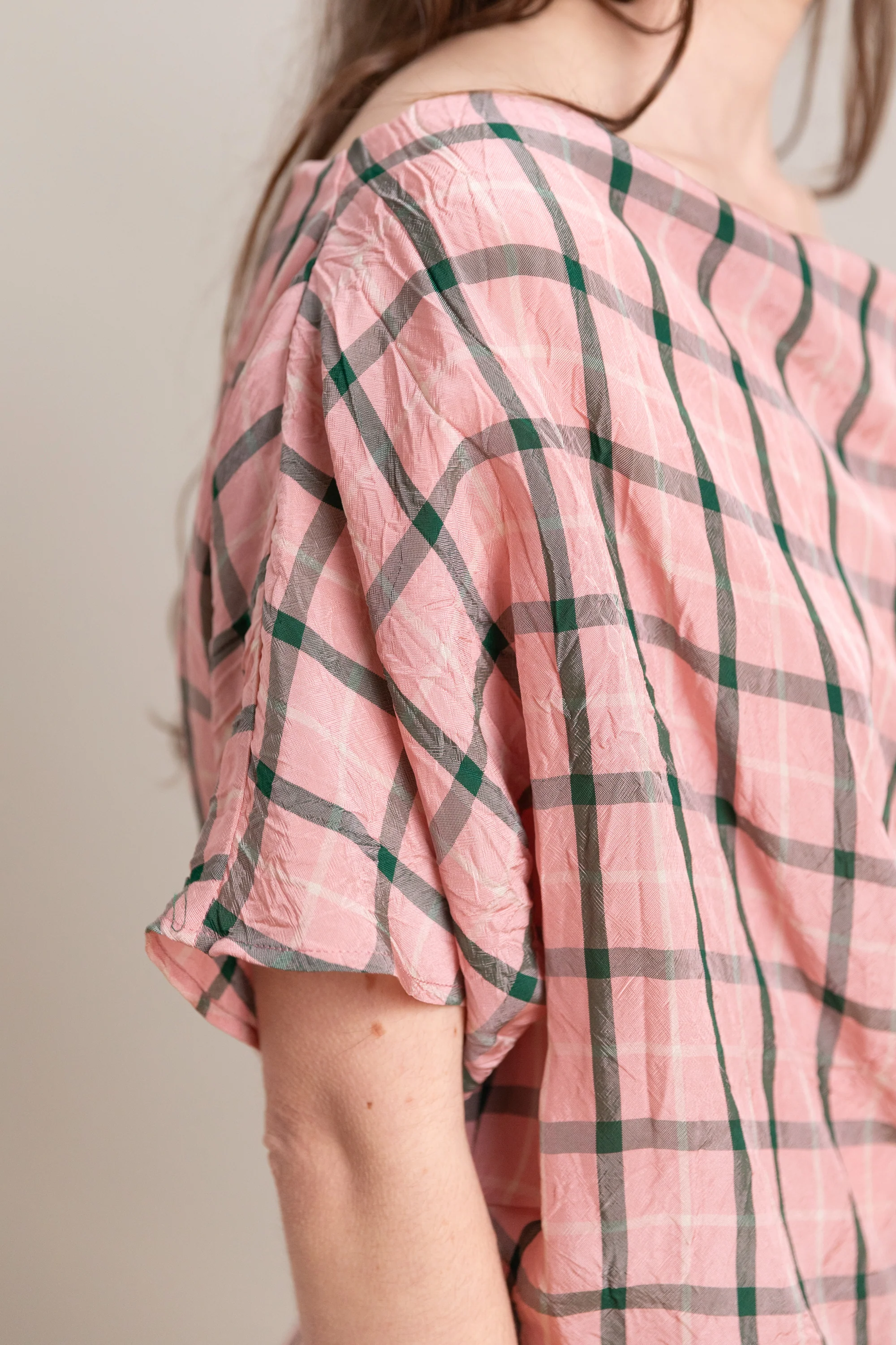 MATA TOP IN PINK ARROTINO PLAID - Image 3